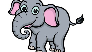 how to draw a cartoon elephant image
