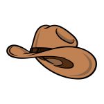 how to draw a cartoon cowboy hat image