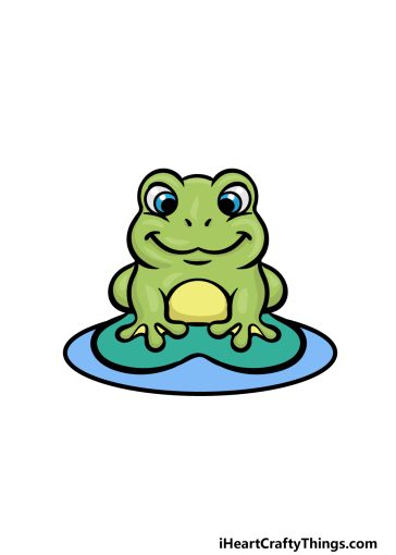 how to draw a cartoon frog image