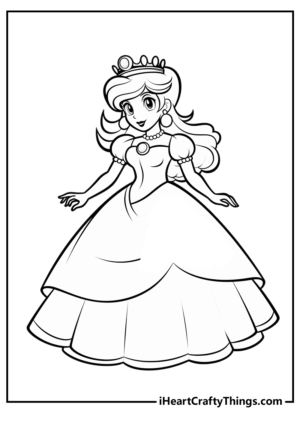princess peach coloring sheet