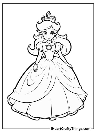 Princess Peach Coloring Pages (100% Free Printables)