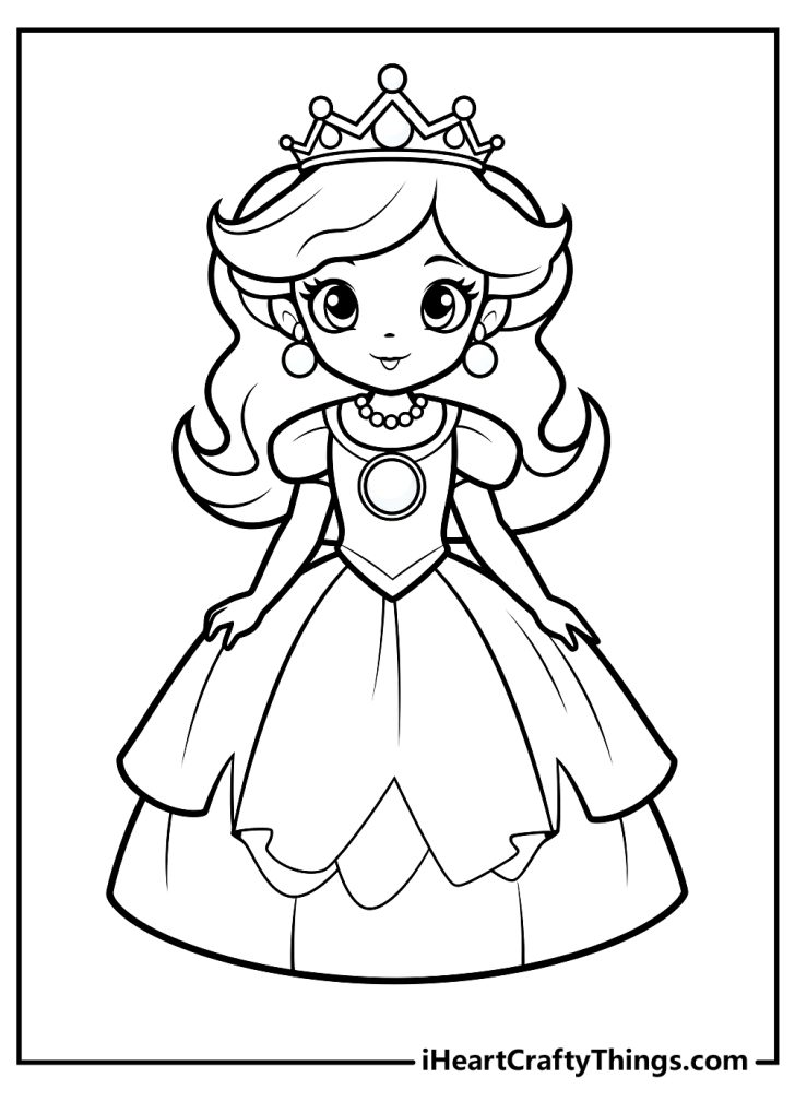 Princess Peach Coloring Pages (100% Free Printables)