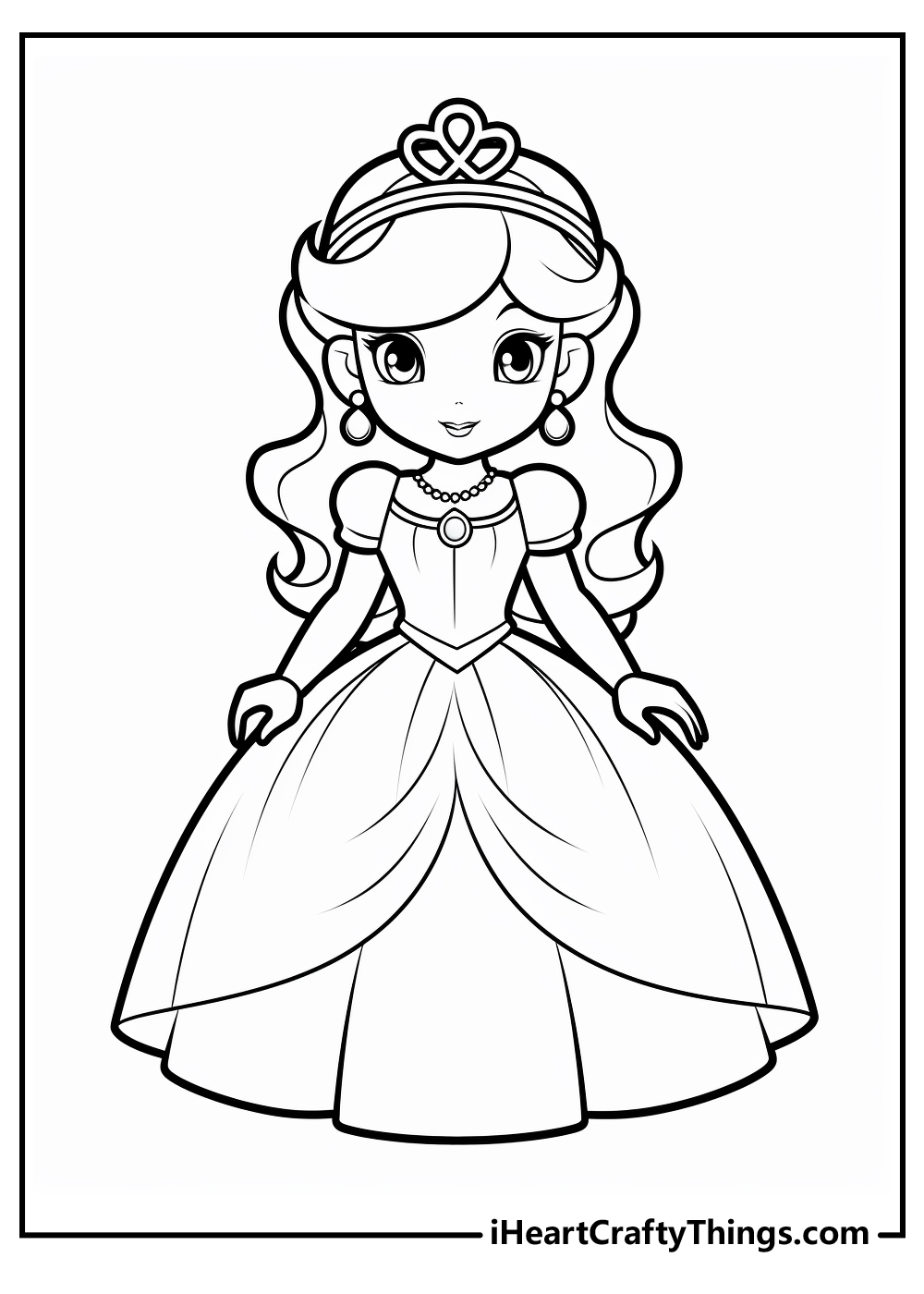 princess peach coloring printable for kids