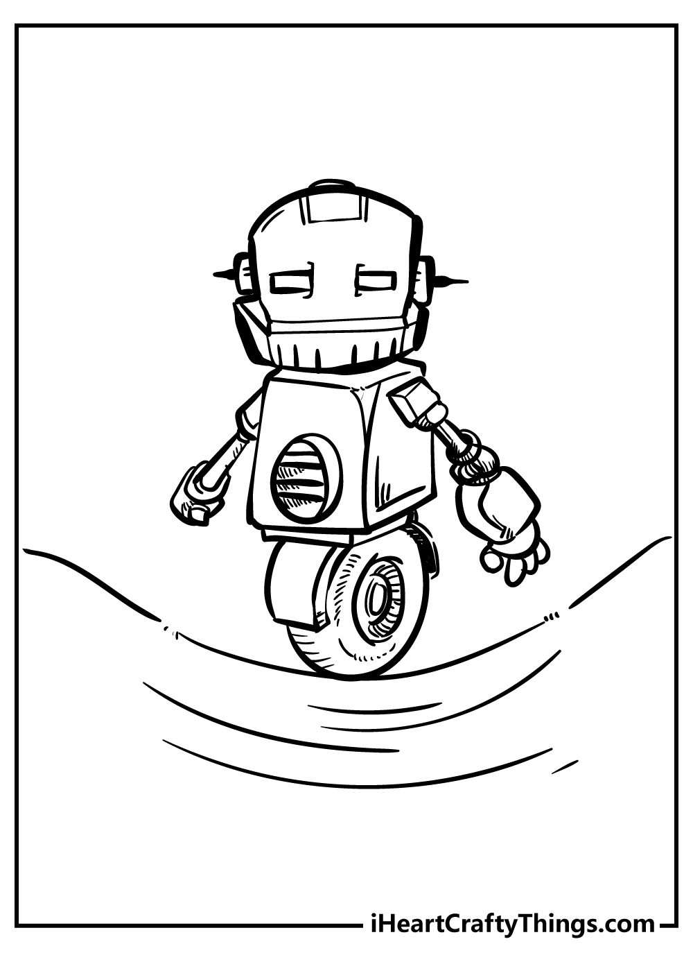 Premium Vector  Coloring pages for kids a4 page robot theme