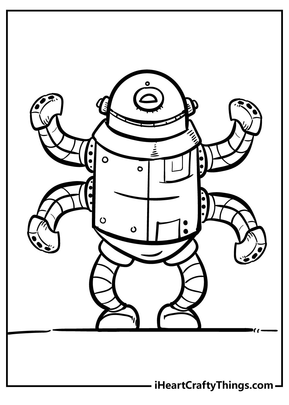 Robot coloring pages free printable