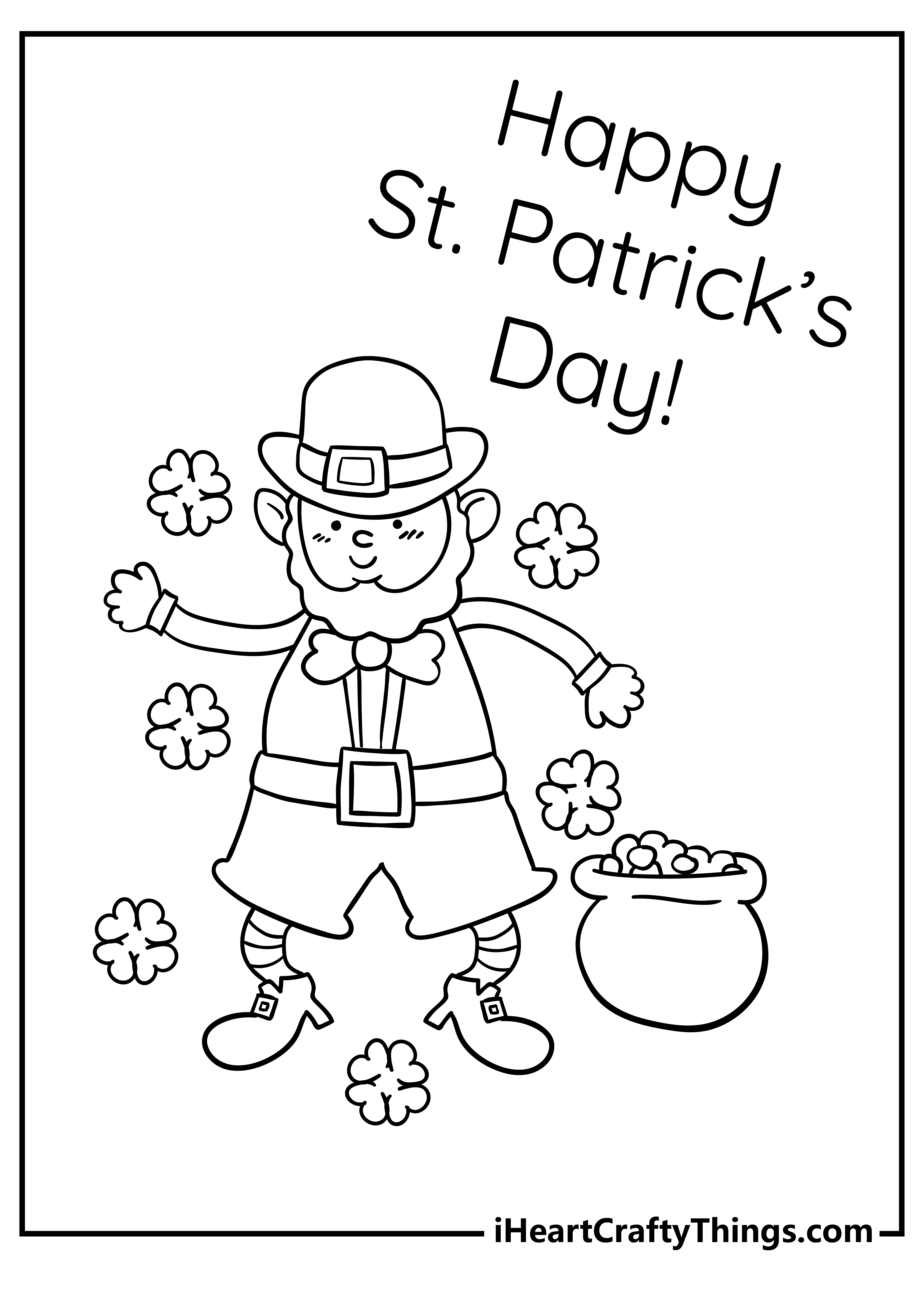 St Patrick’s Day Easy Coloring Pages