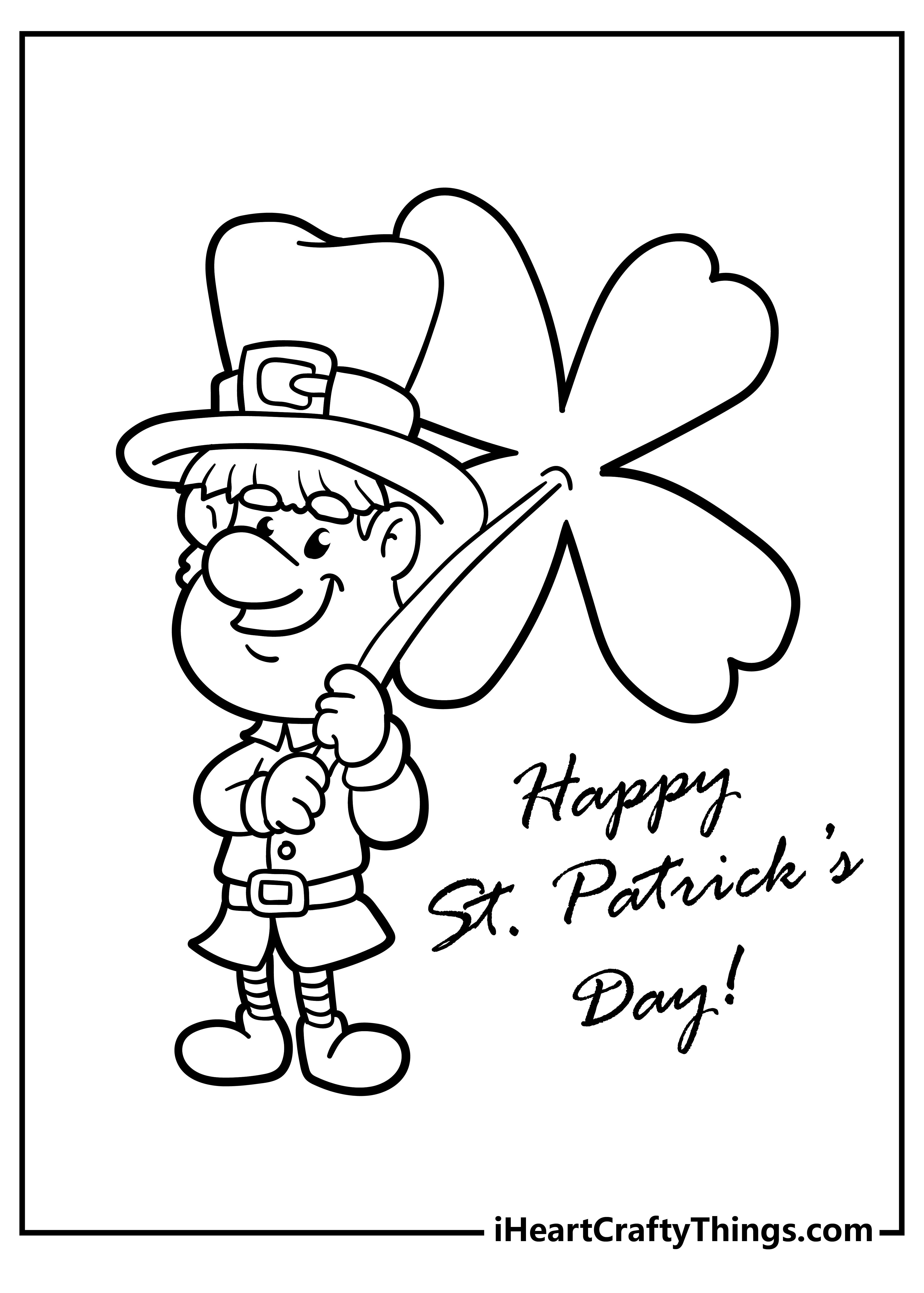St Patrick’s Day Coloring Pages for adults free printable