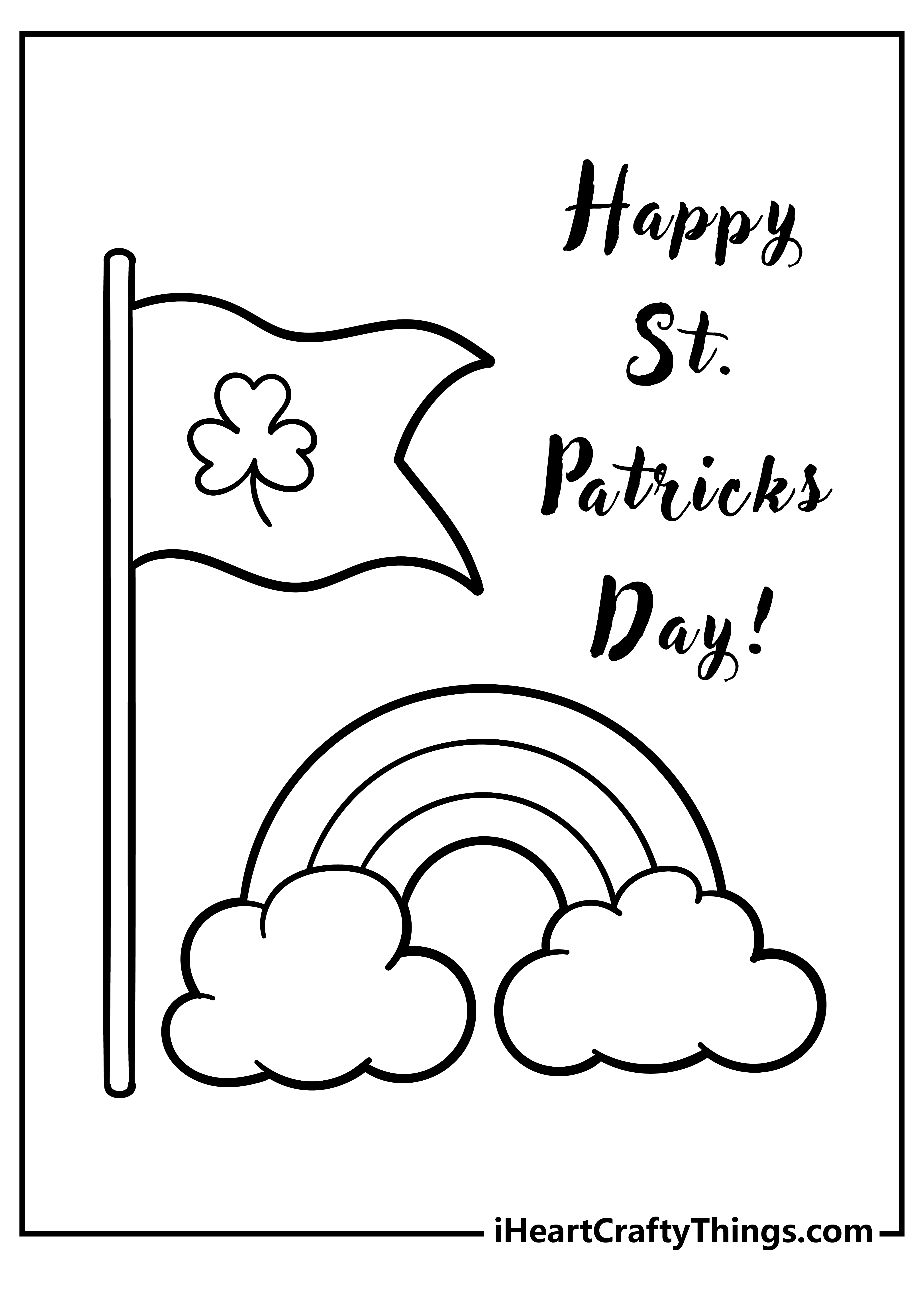 St Patrick’s Day Coloring Pages for preschoolers free printable