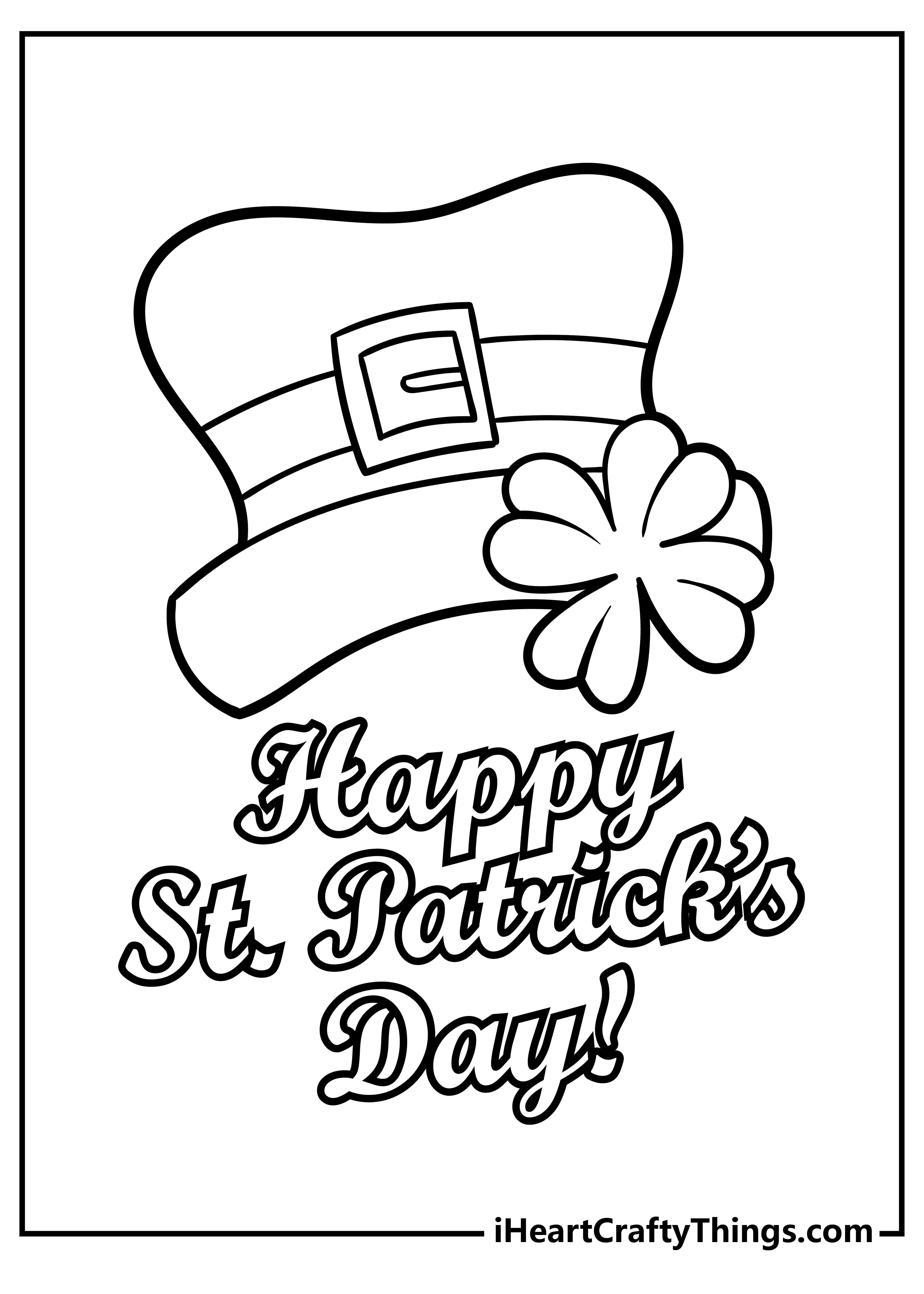 St Patrick’s Day Coloring Pages for adults free printable