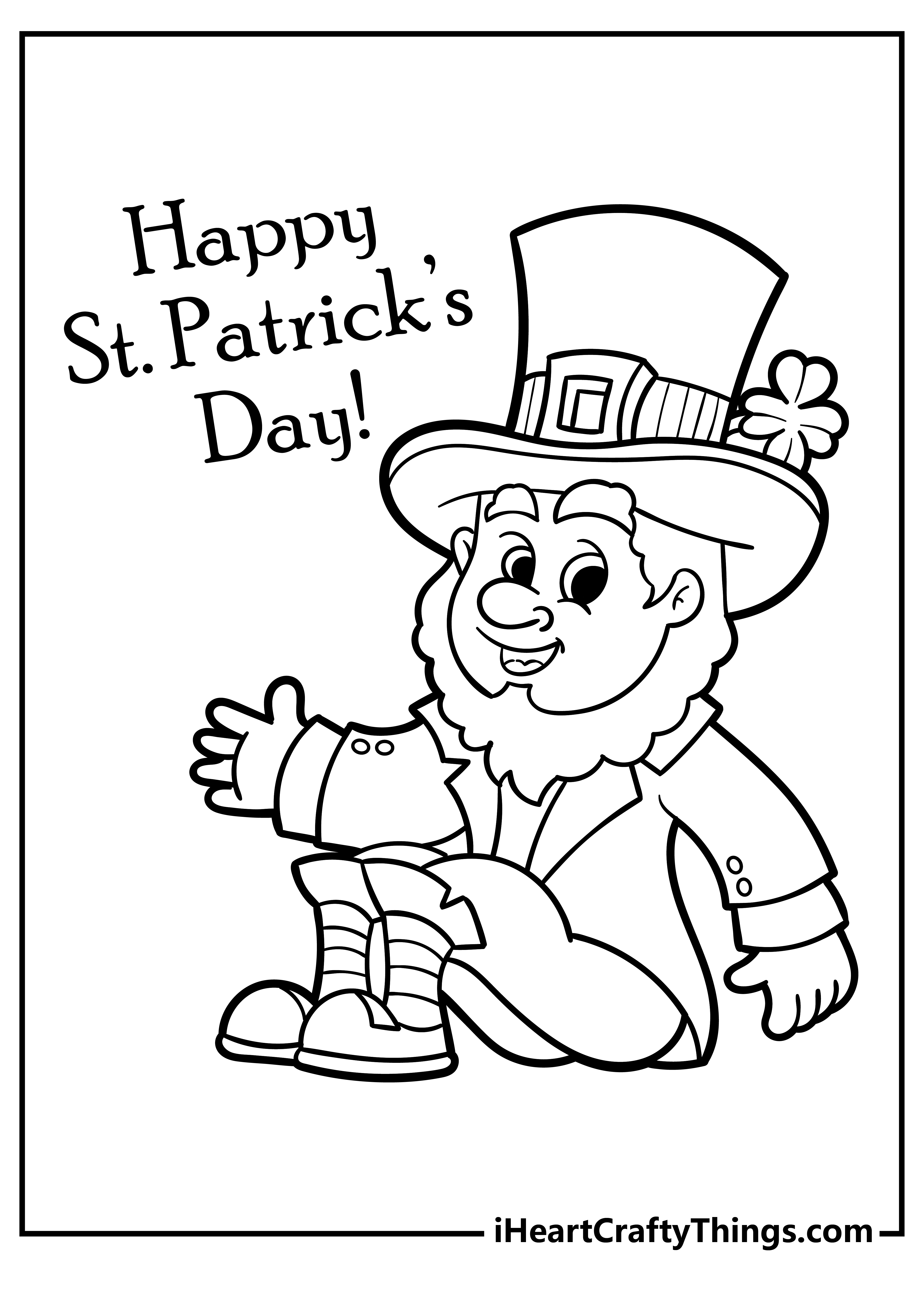 St Patrick’s Day Coloring Pages free pdf download