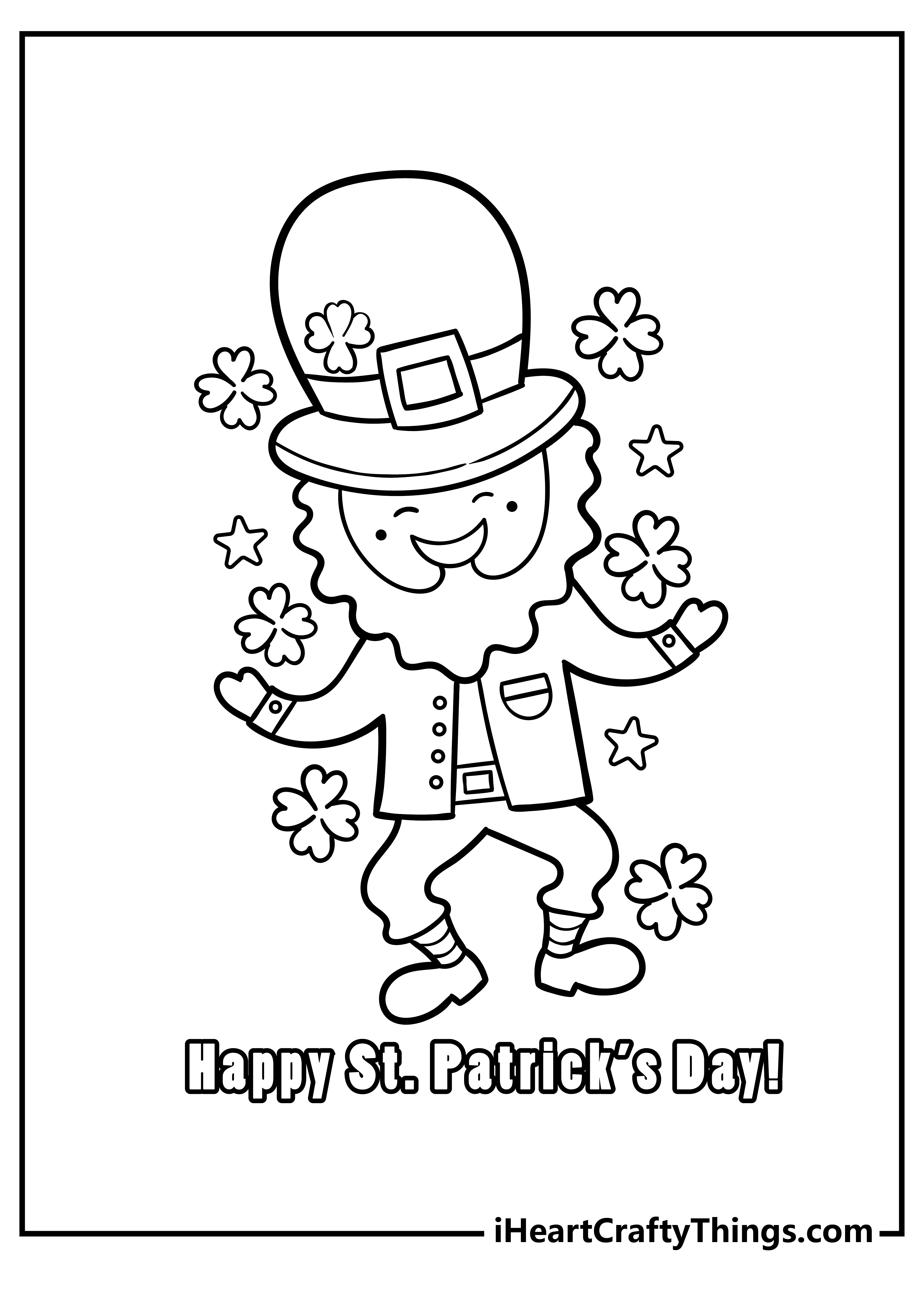 St Patrick’s Day Coloring Book free printable
