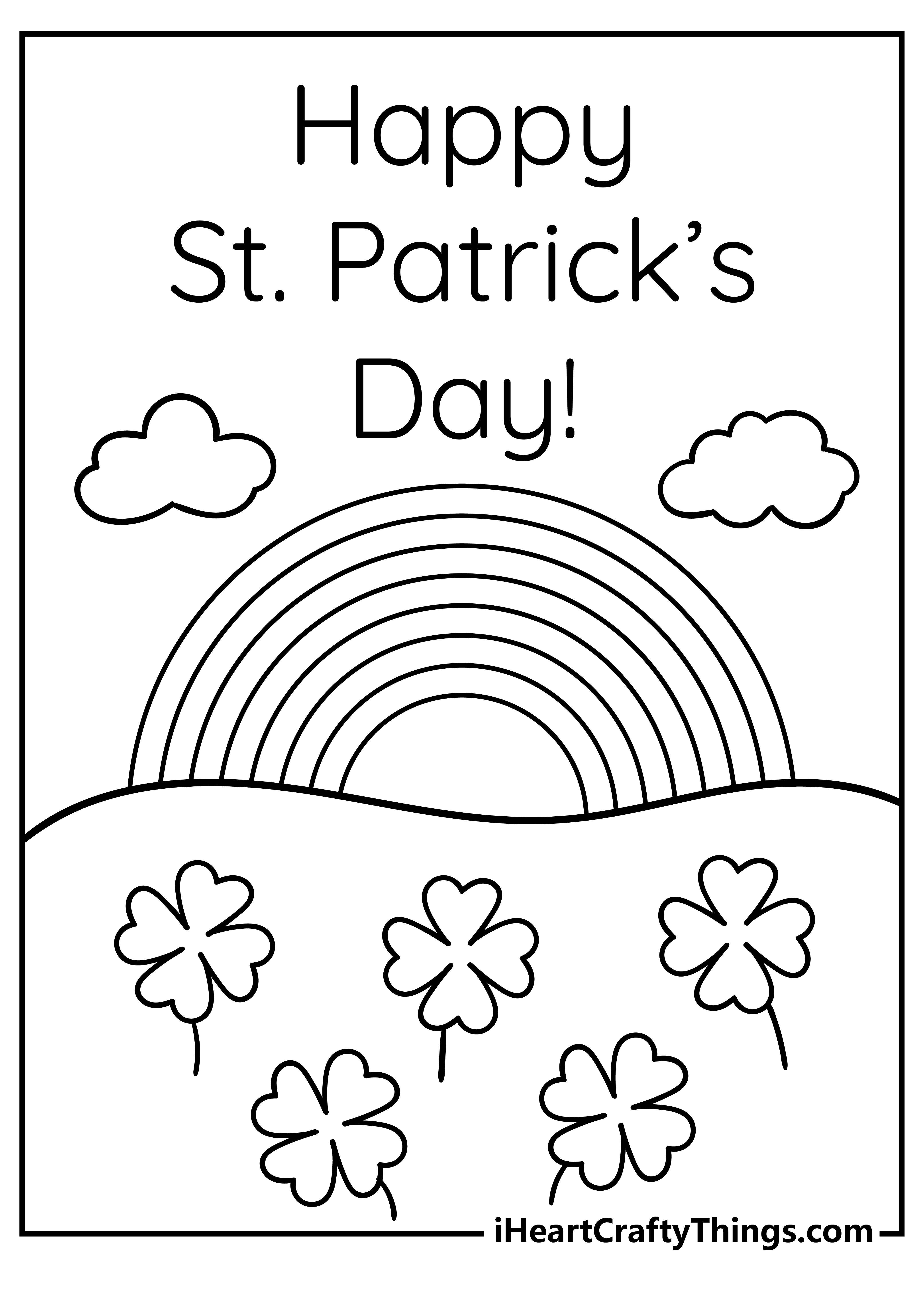St Patrick’s Day Coloring Book for kids free printable