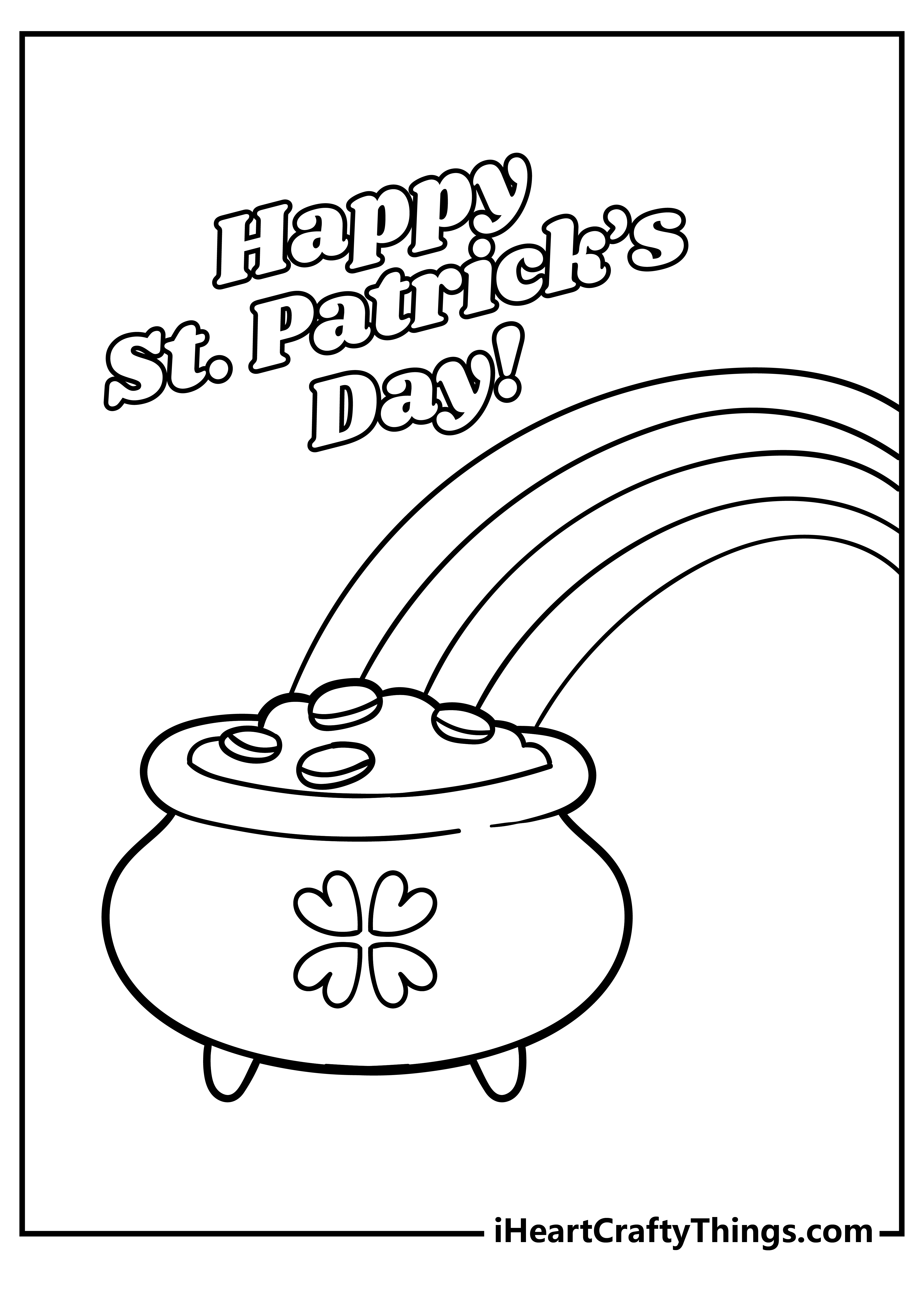 St Patrick’s Day Coloring Original Sheet for children free download