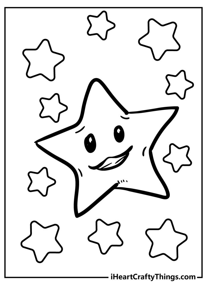 Star Coloring Pages (100 Free Printables)