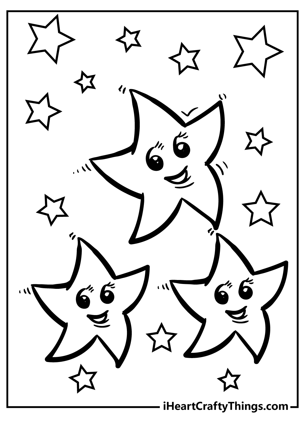 Star coloring pages free printable