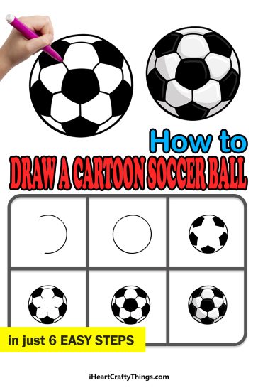 Cartoon Soccer Ball Drawing - How To Draw A Cartoon Soccer Ball Step By ...