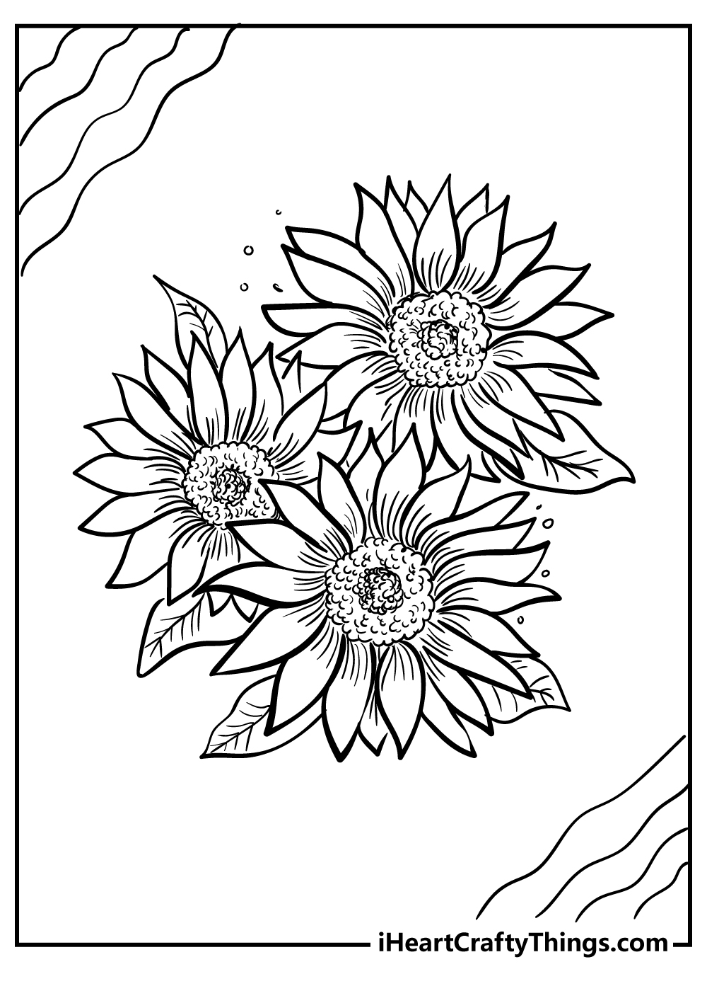 Sunflower coloring pages free printable