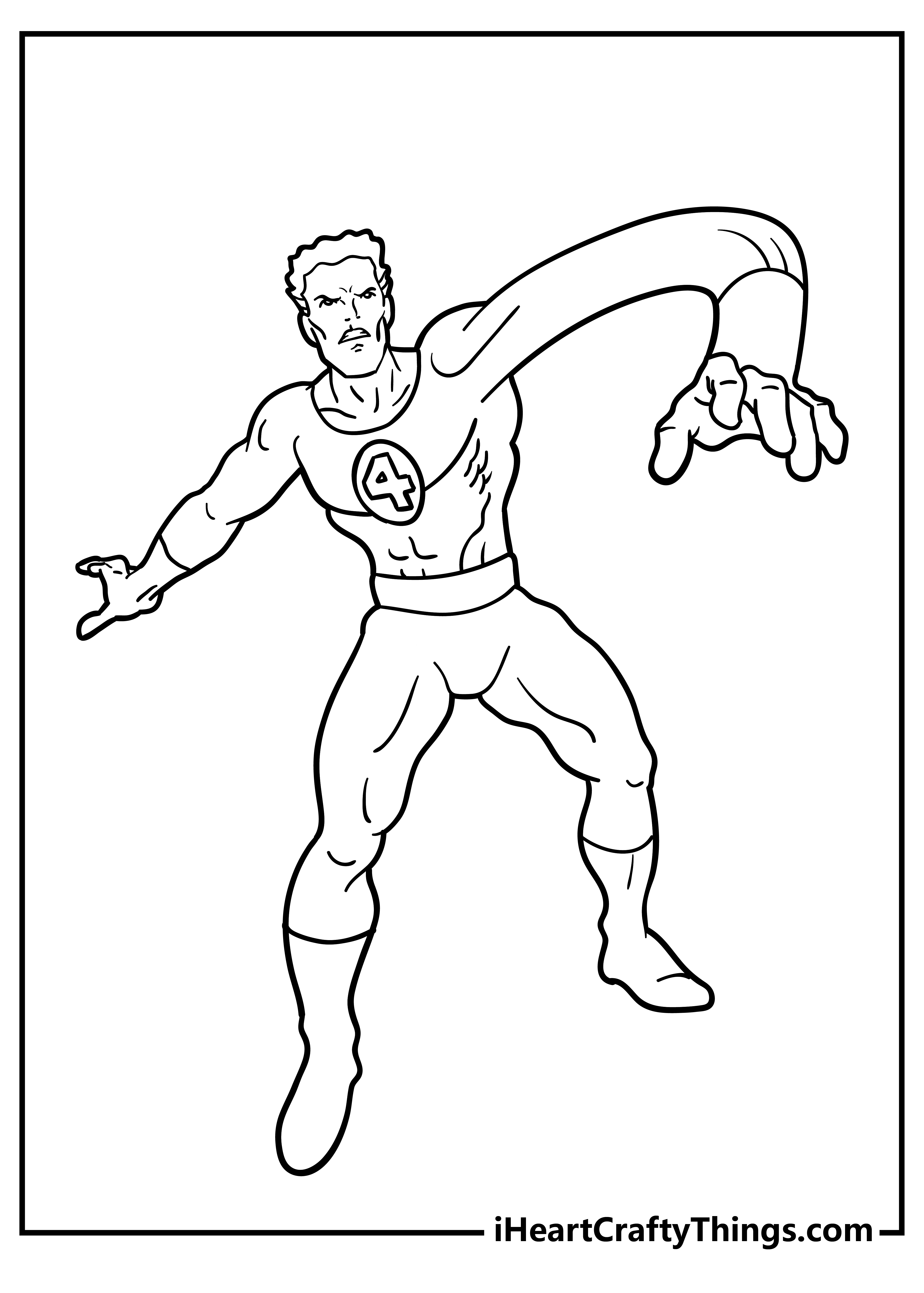 Superheroes Easy Coloring Pages