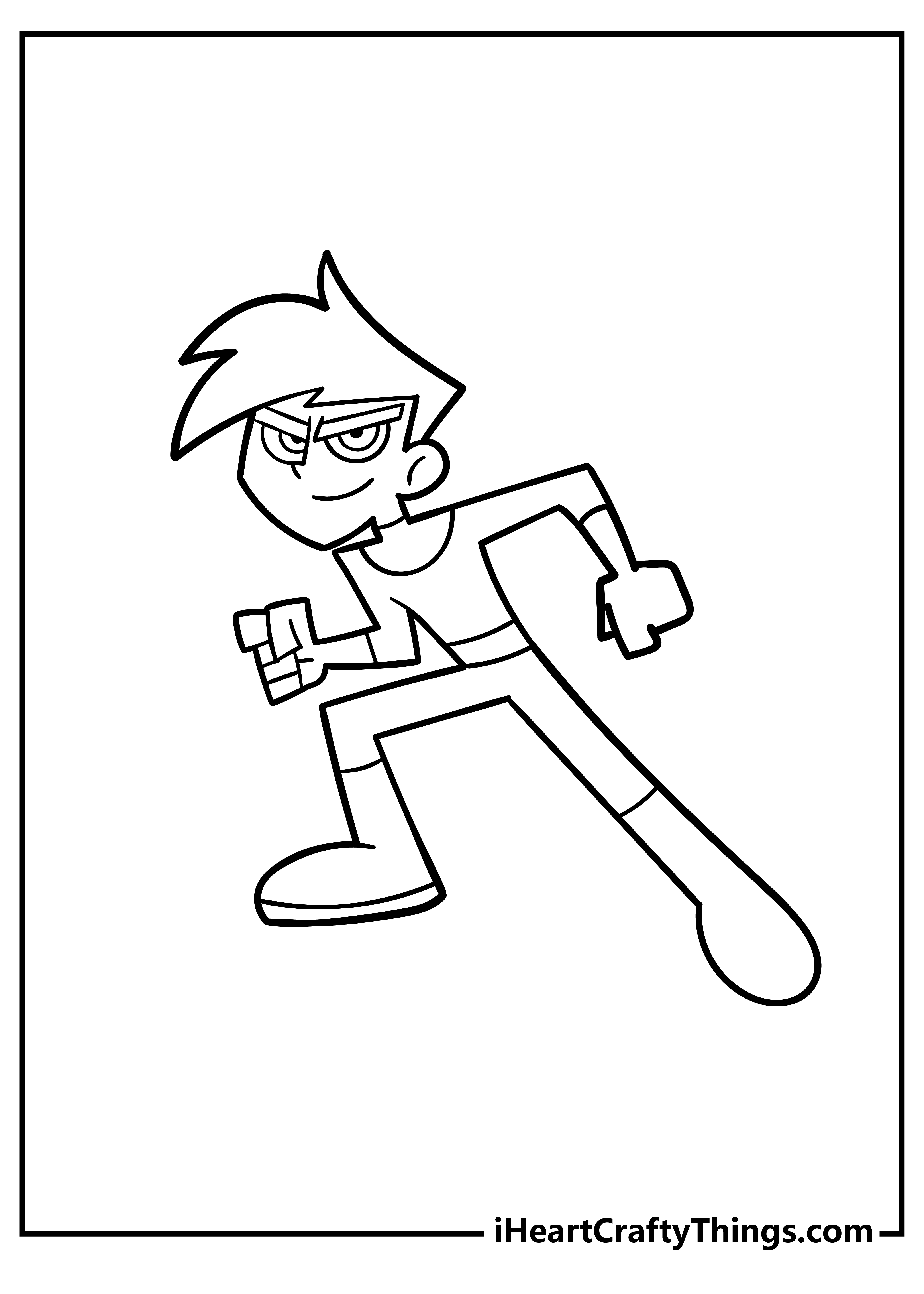 danny phantom coloring pages