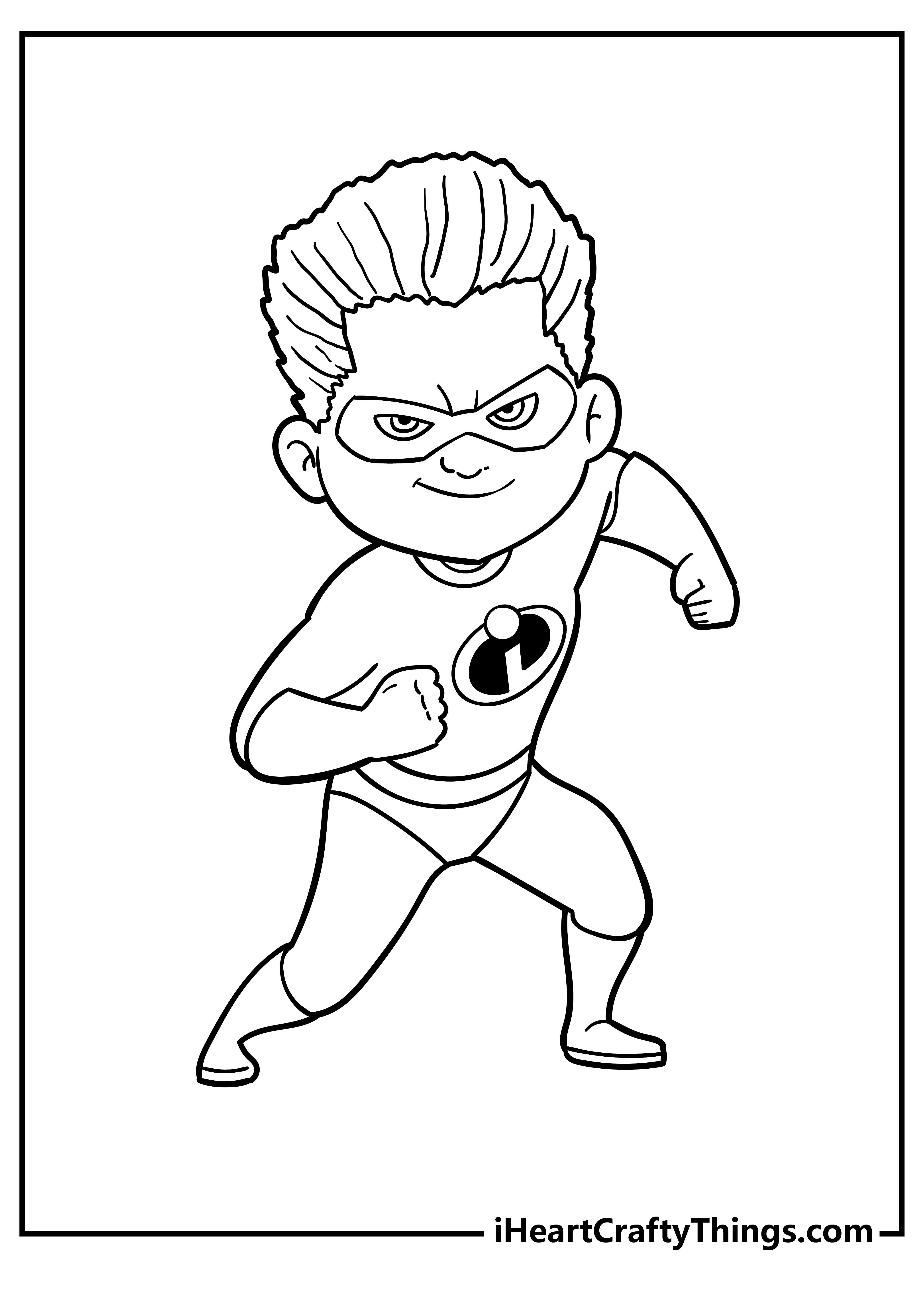 Free Printable Super Hero Coloring Template