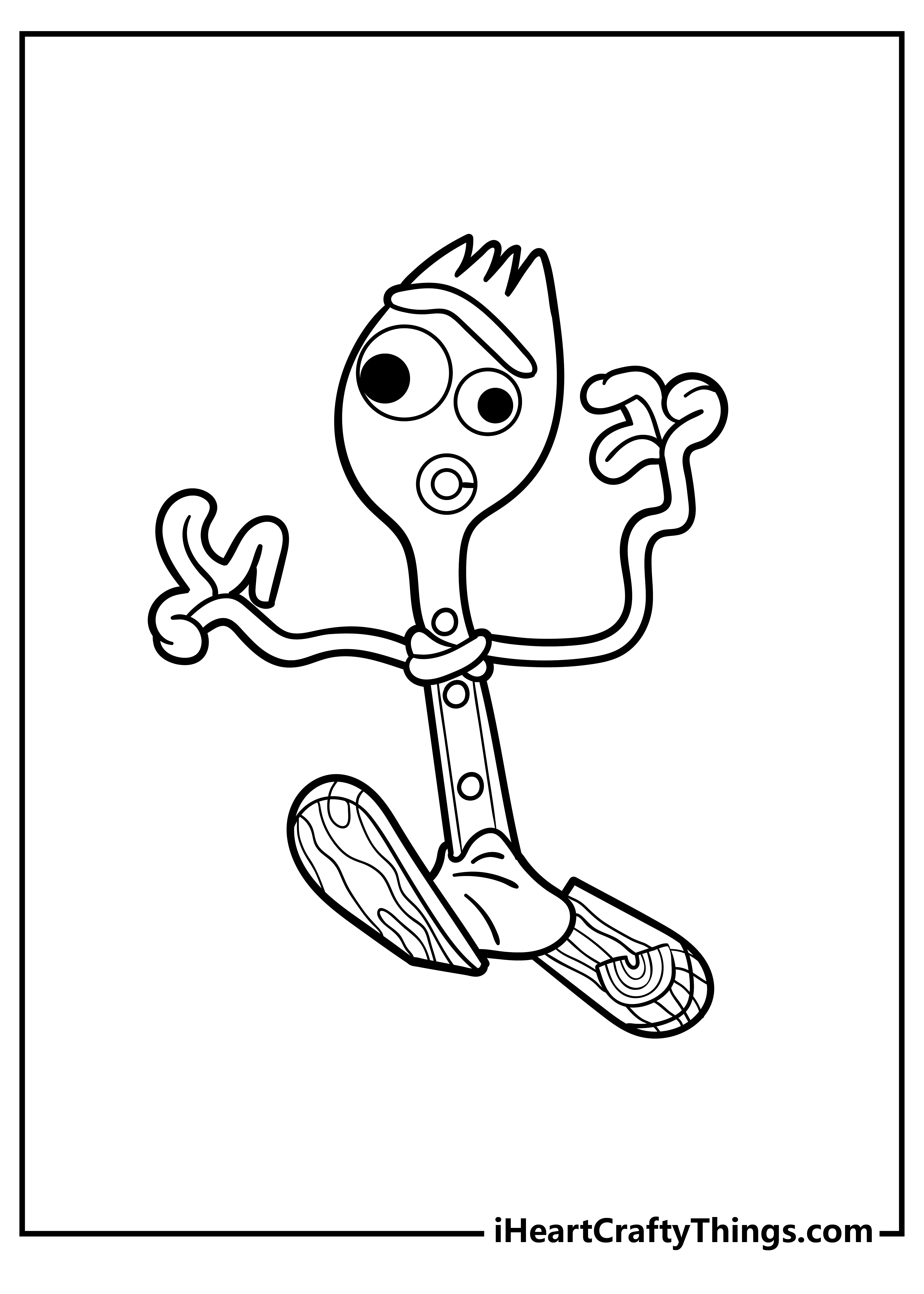 forky coloring page to print toy story