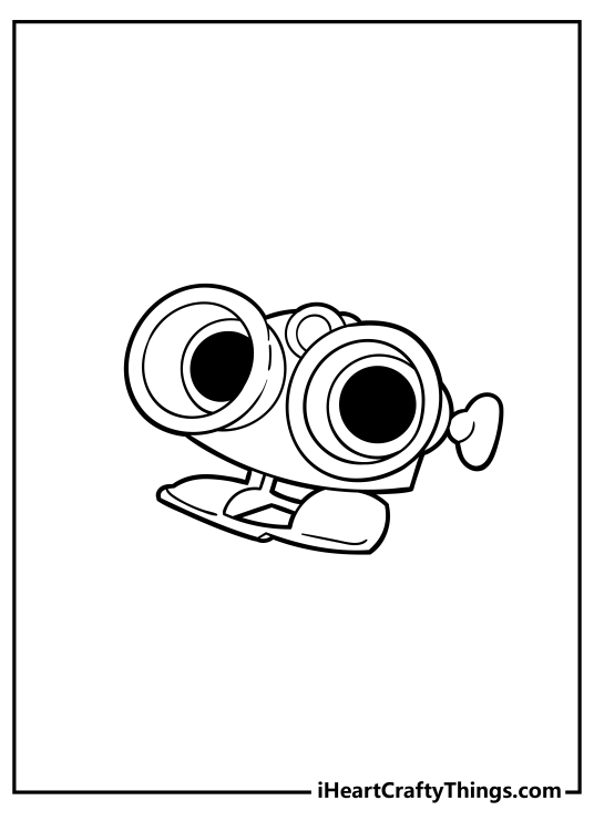 Free printable coloring sheet featuring Toy Story character Lenny the Binoculars