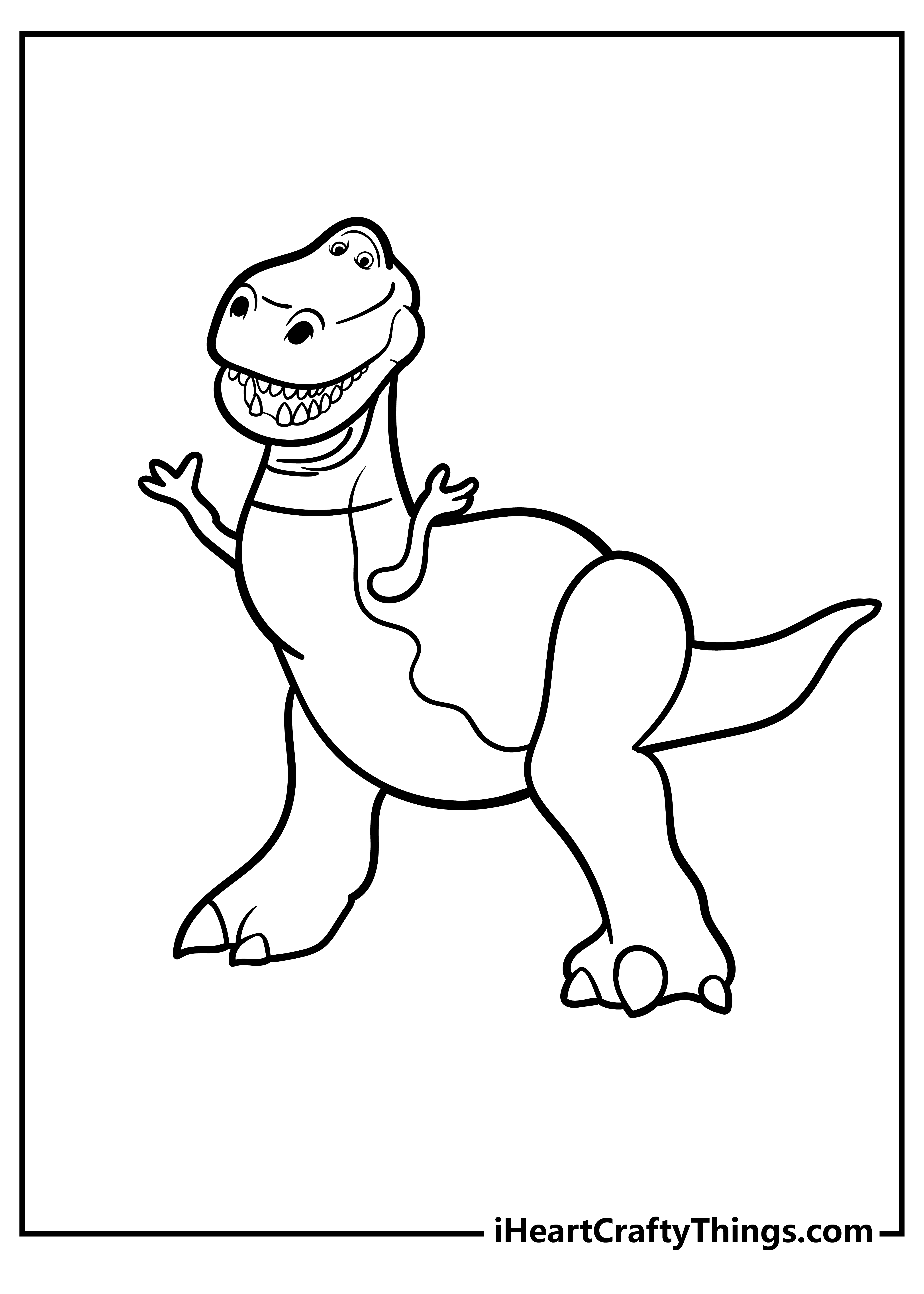 rex coloring page high quality toy story