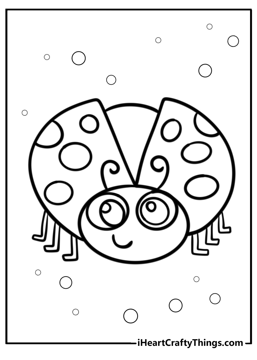 Ladybug with simple design for kids to color