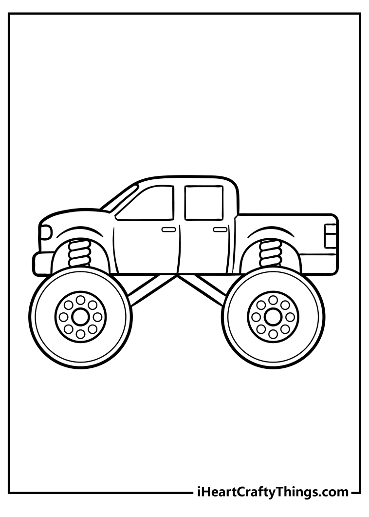 Monster Truck Coloring Pages (100% Free Printables)