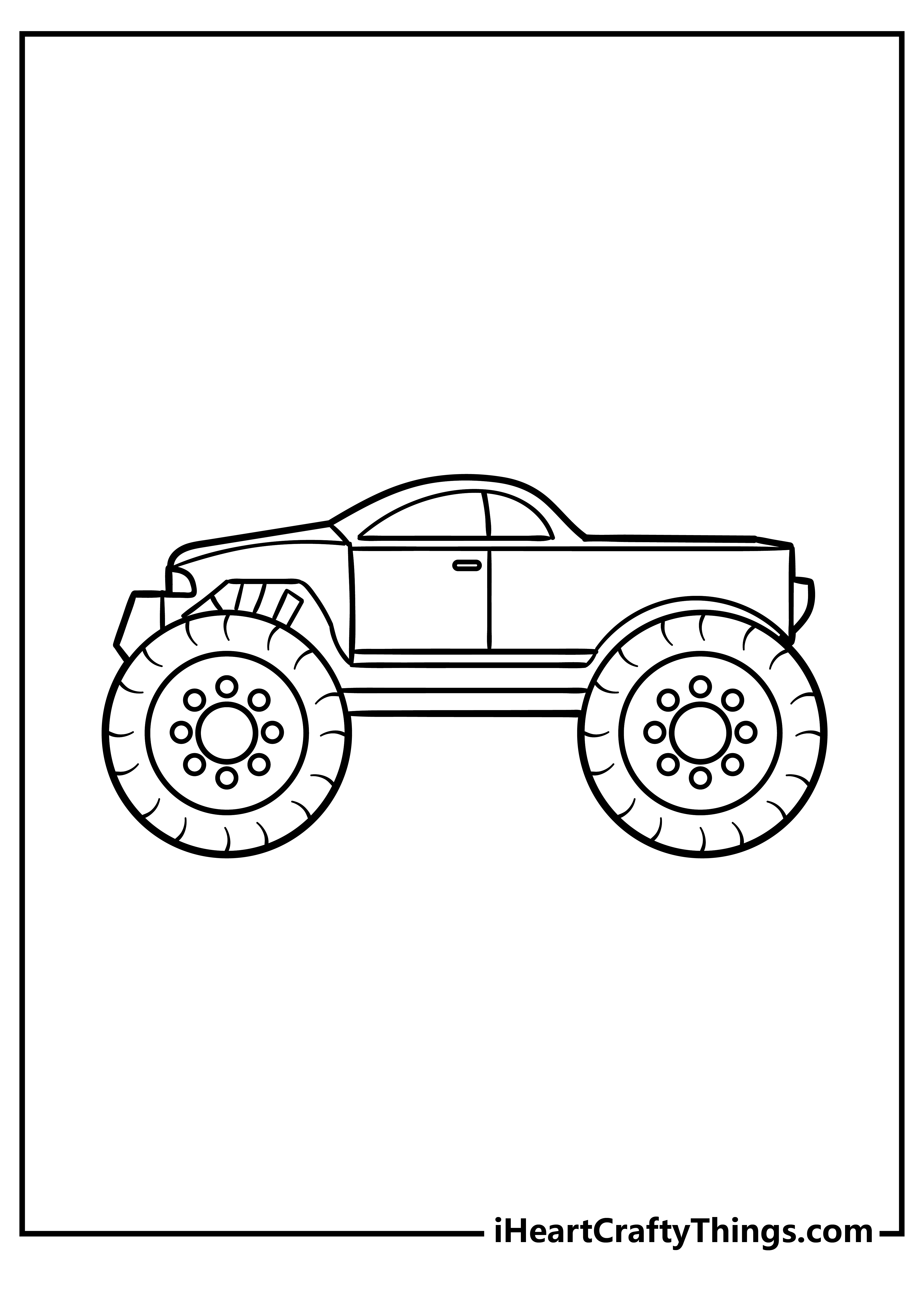 Monster Truck Easy Coloring Pages
