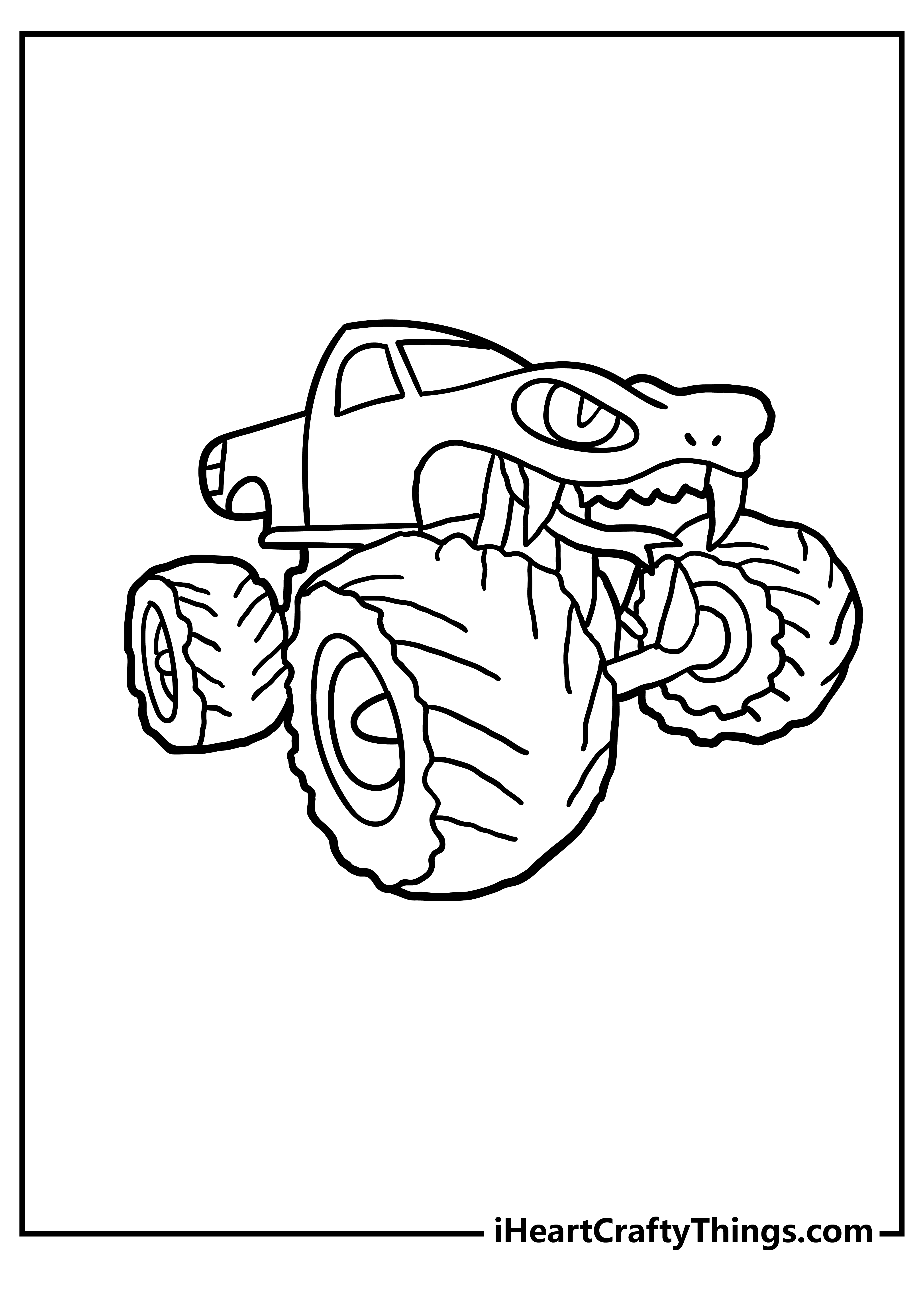 free coloring pages to print monster trucks