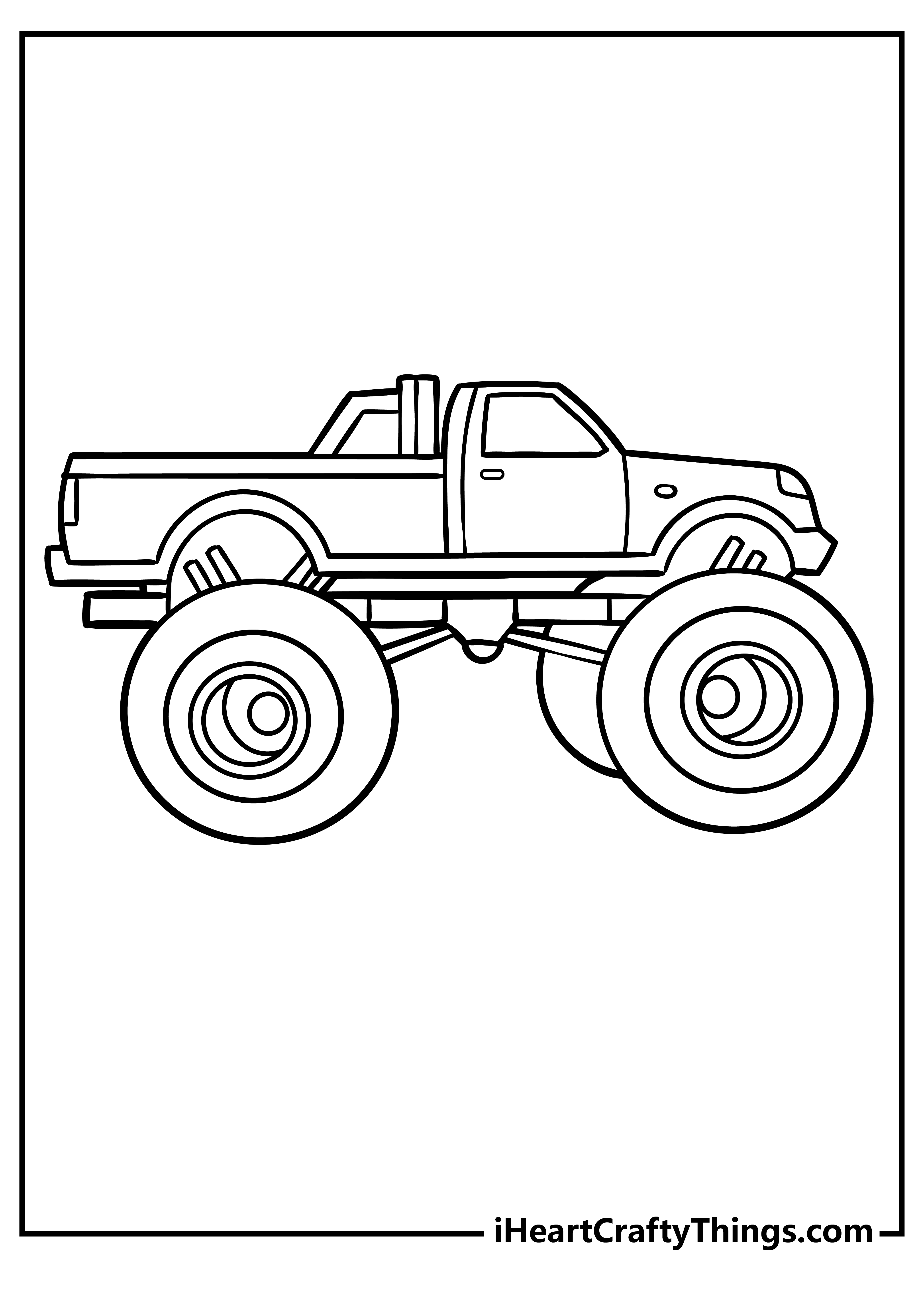 Free Printable Monster Jam Speed Coloring Page for Adults and Kids 