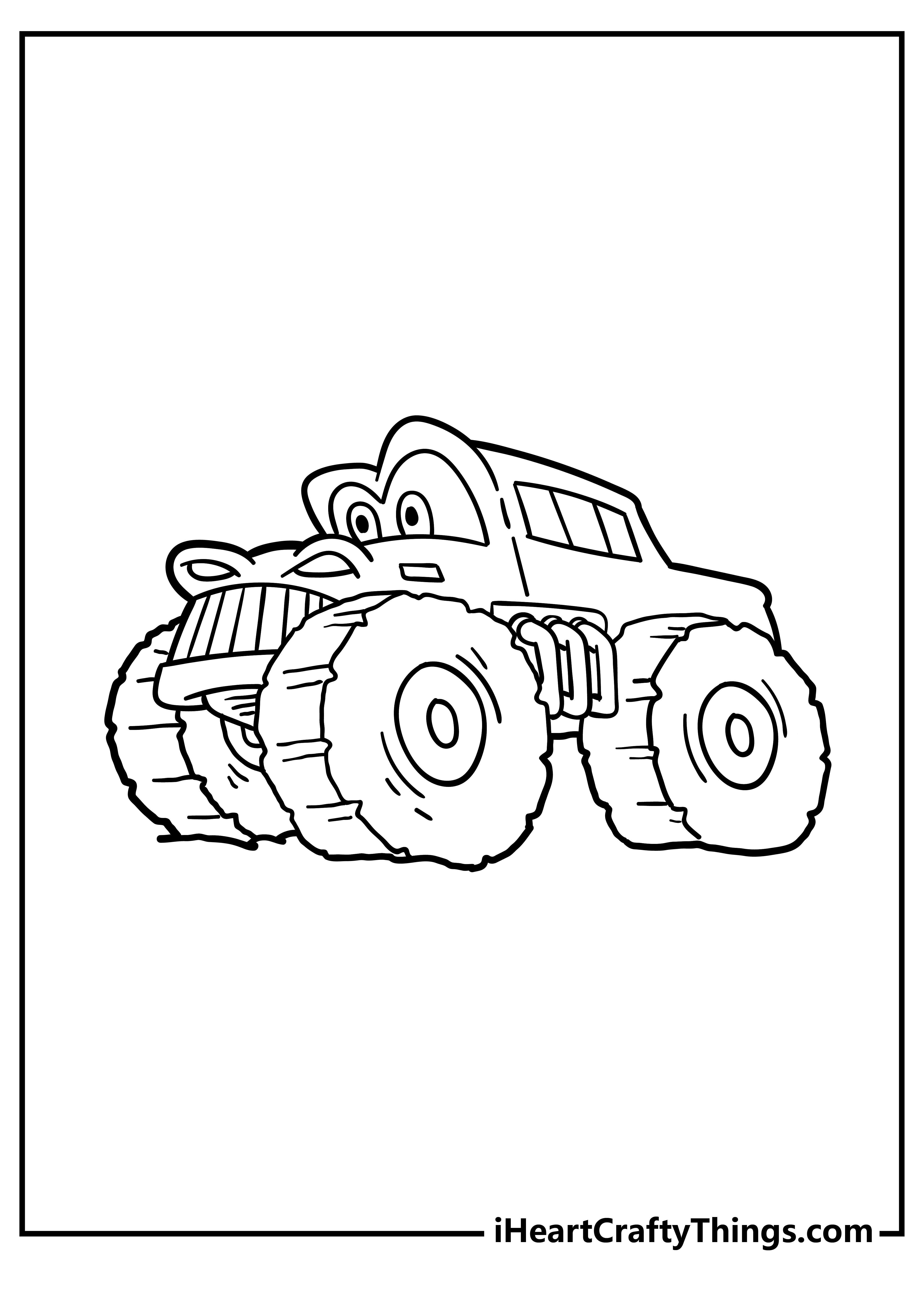Monster Truck Coloring Pages free pdf download