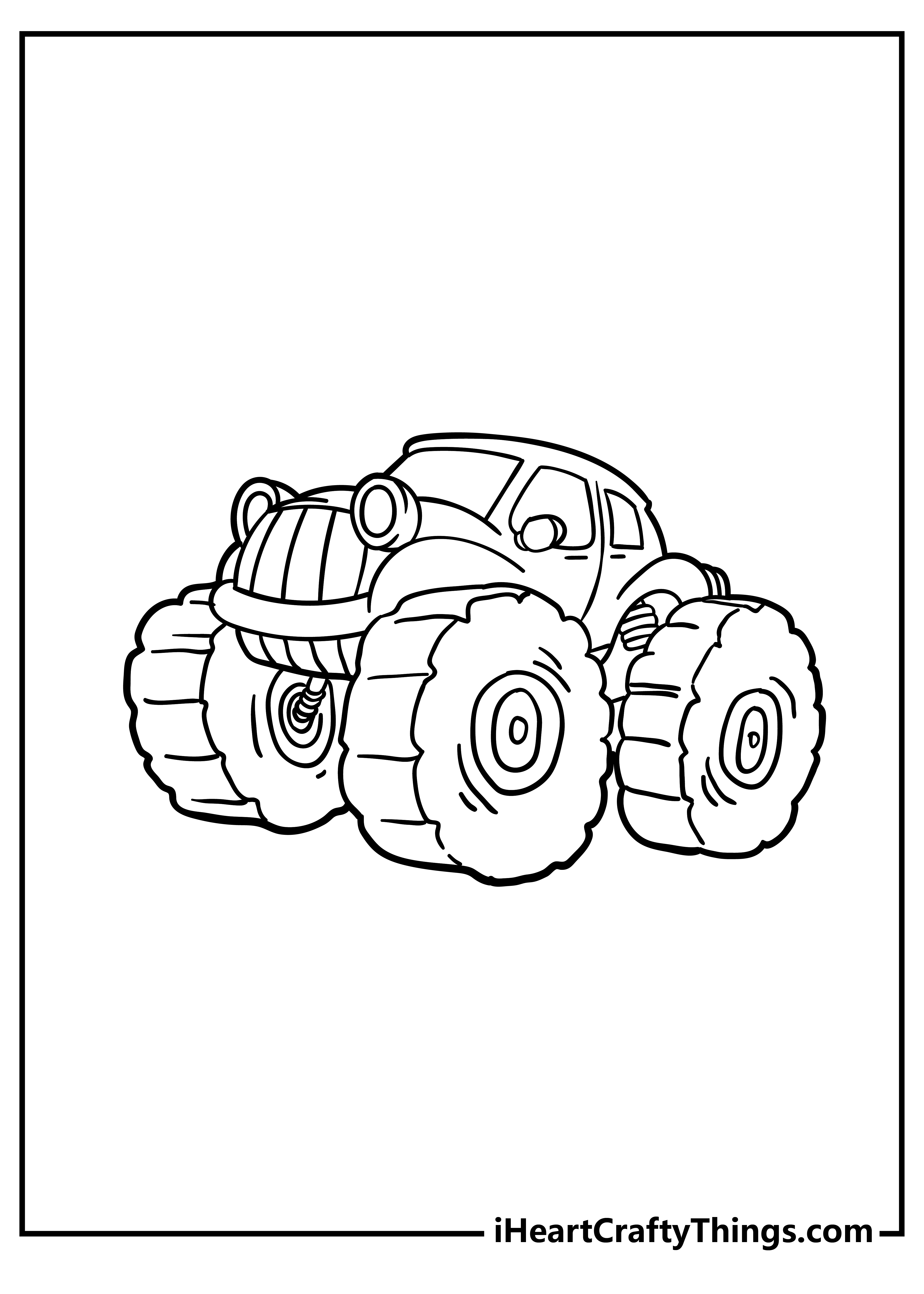 Monster Truck Coloring Book free printable