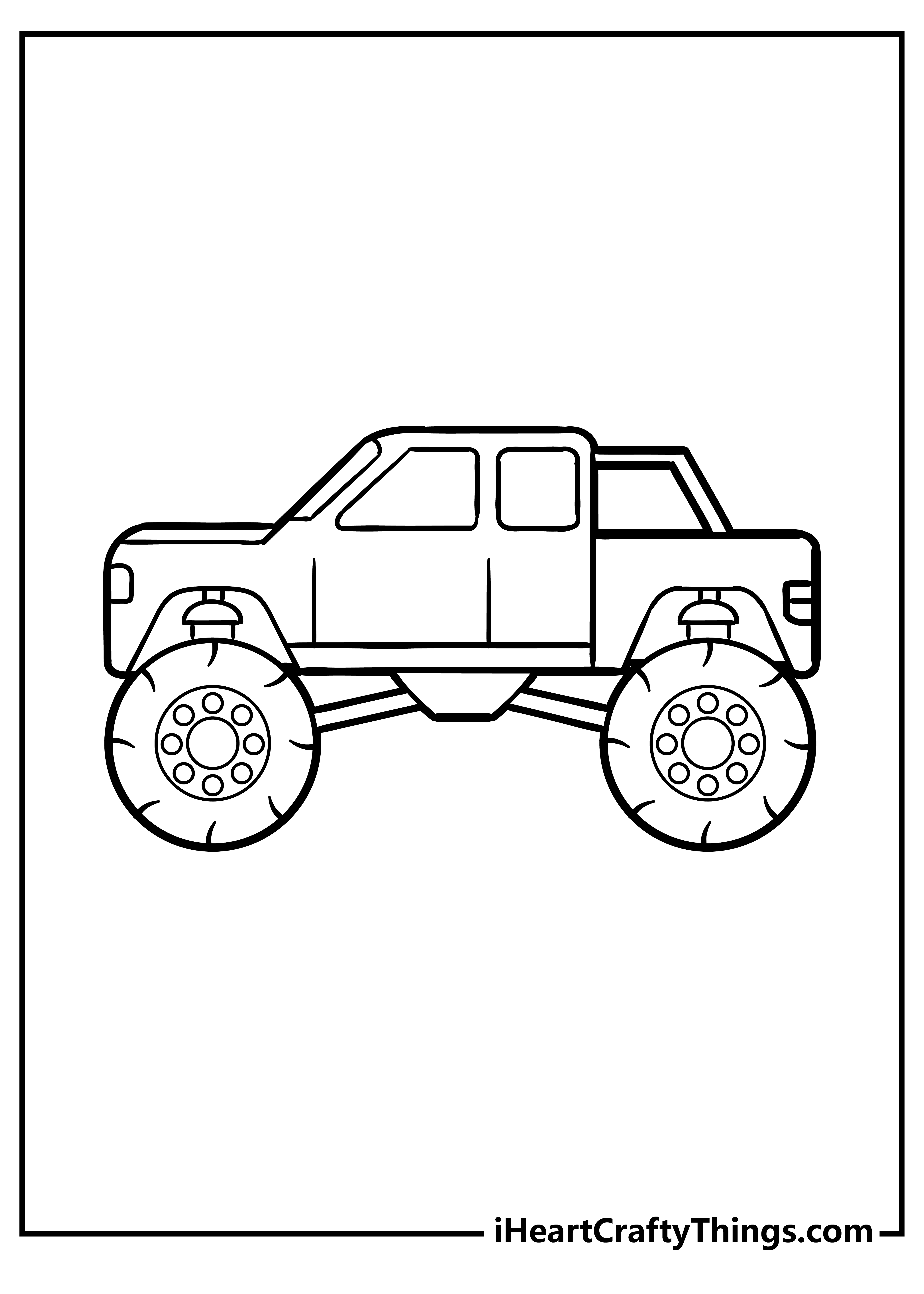 monster truck race coloring pages