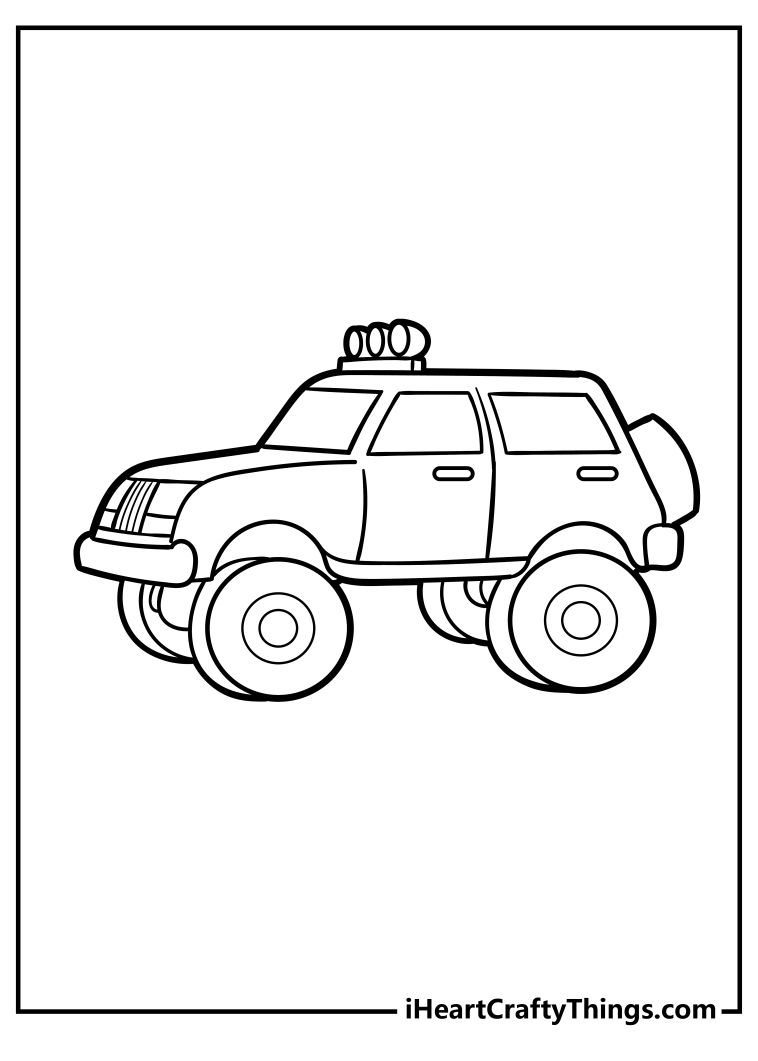 Monster Truck Coloring Pages (100% Free Printables)