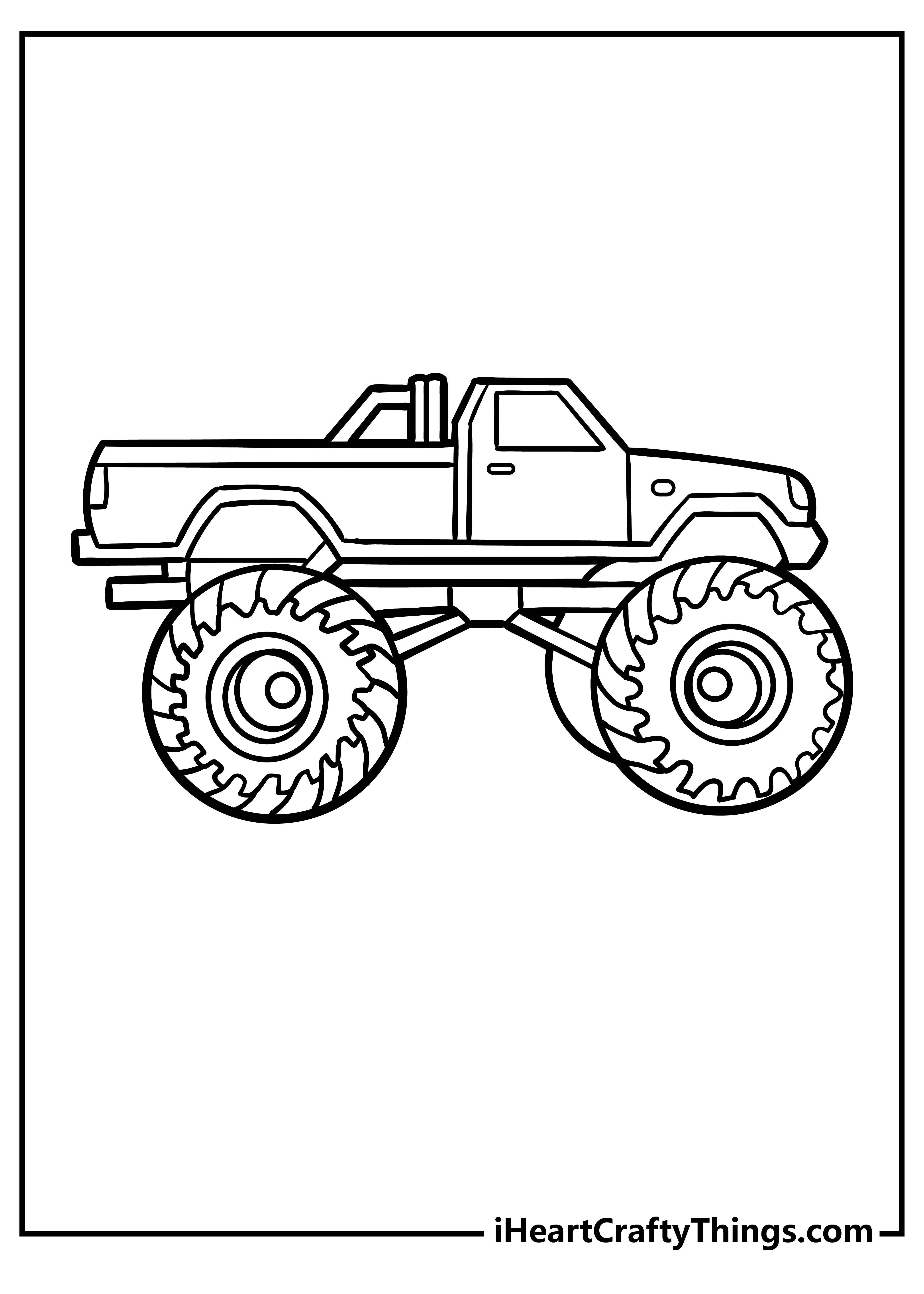 Monster Truck Coloring Pages for preschoolers free printable