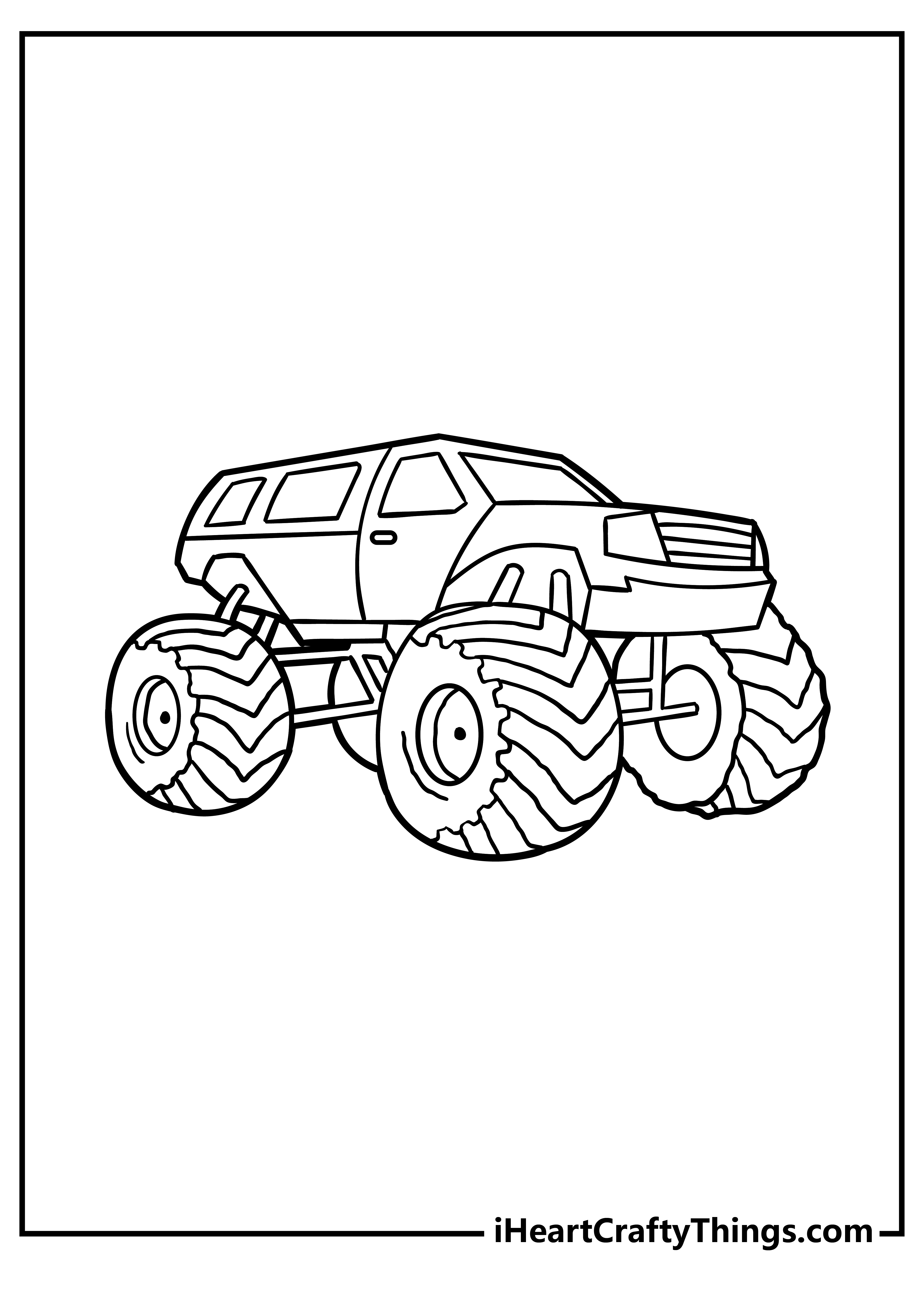 Monster Truck Coloring Book free printable