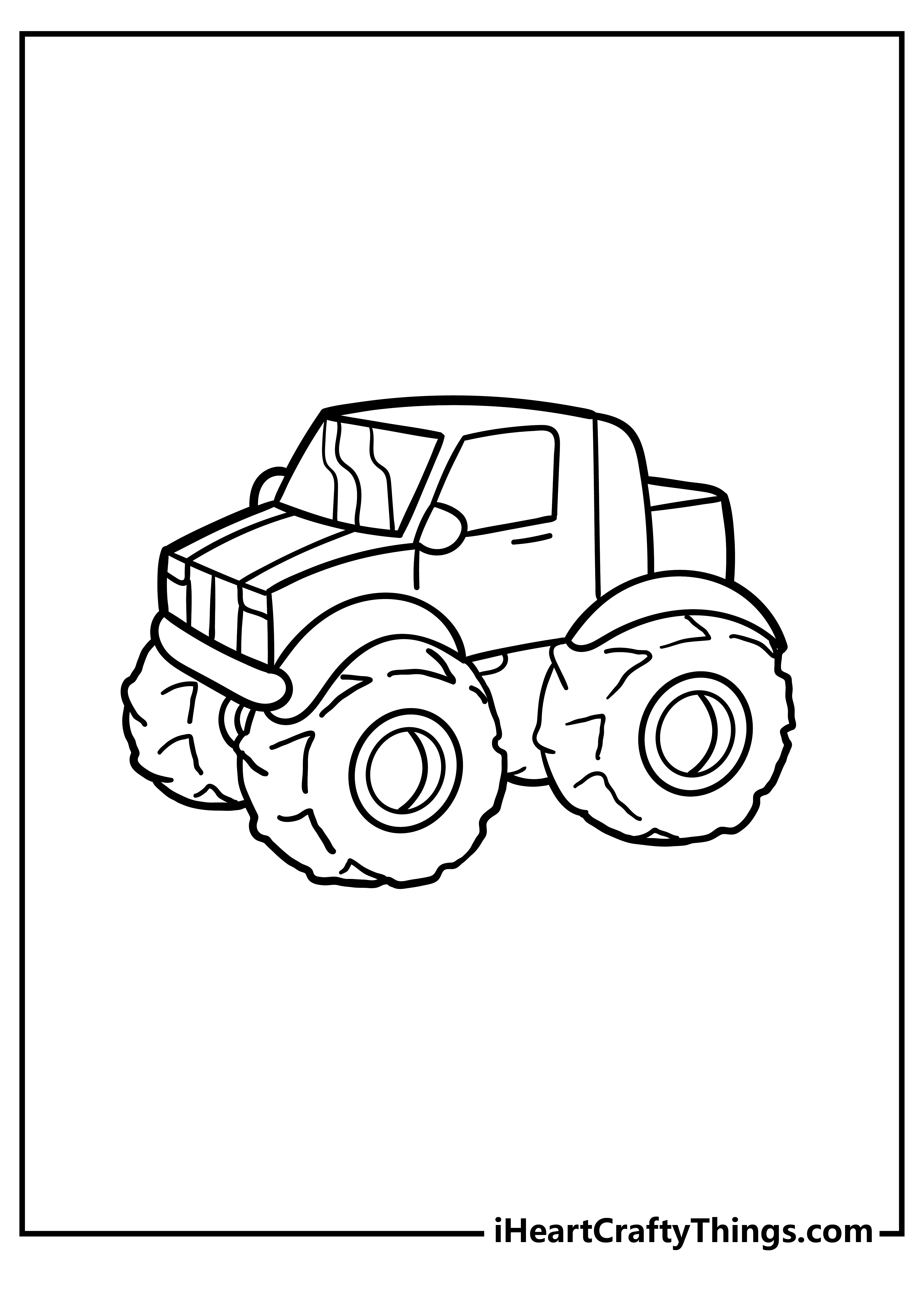Monster Truck Coloring Sheet for children free download