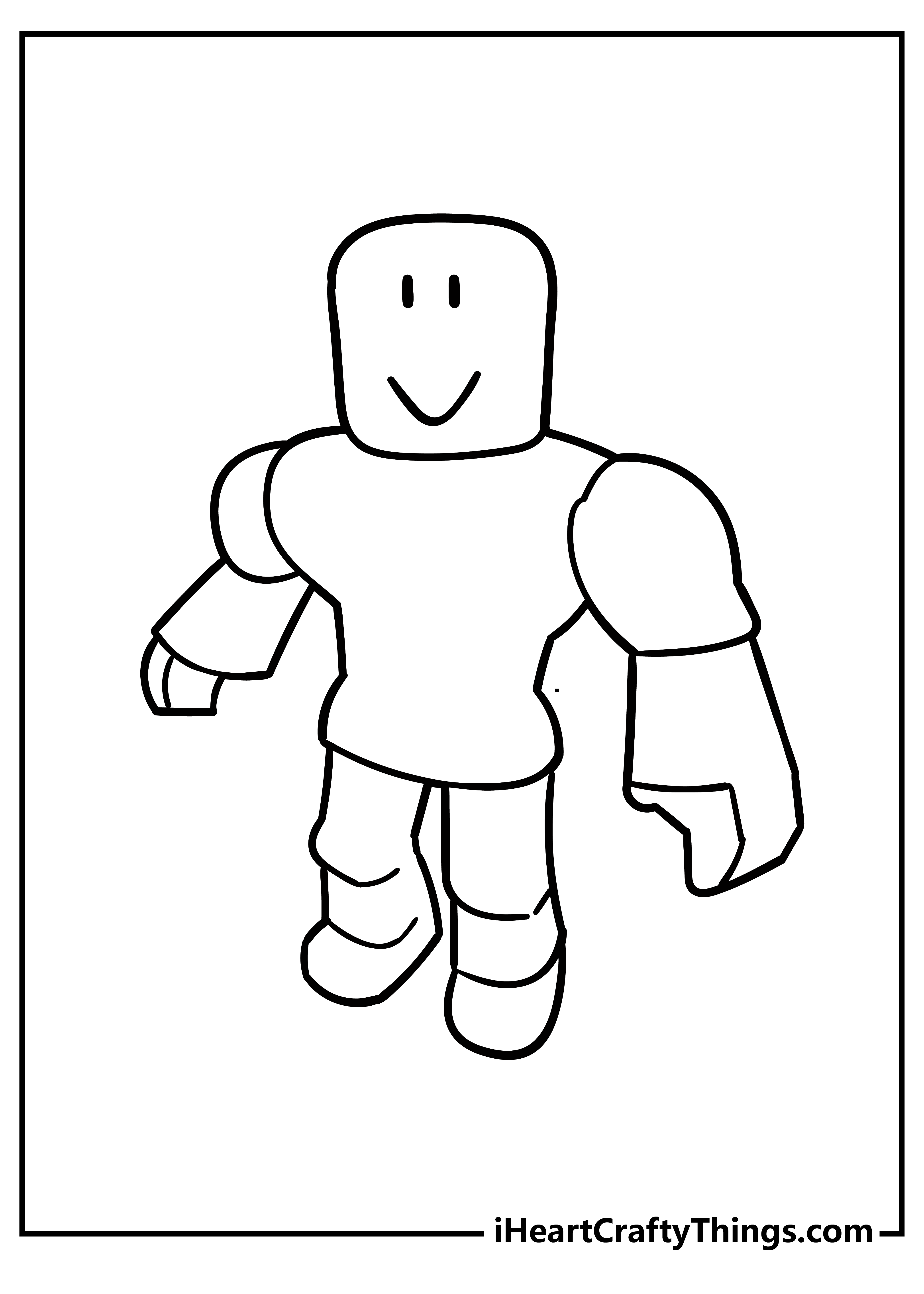 How to Draw Roblox Noob  Easy and Fun Drawing, Painting, and Coloring for  Kids, Toddlers 