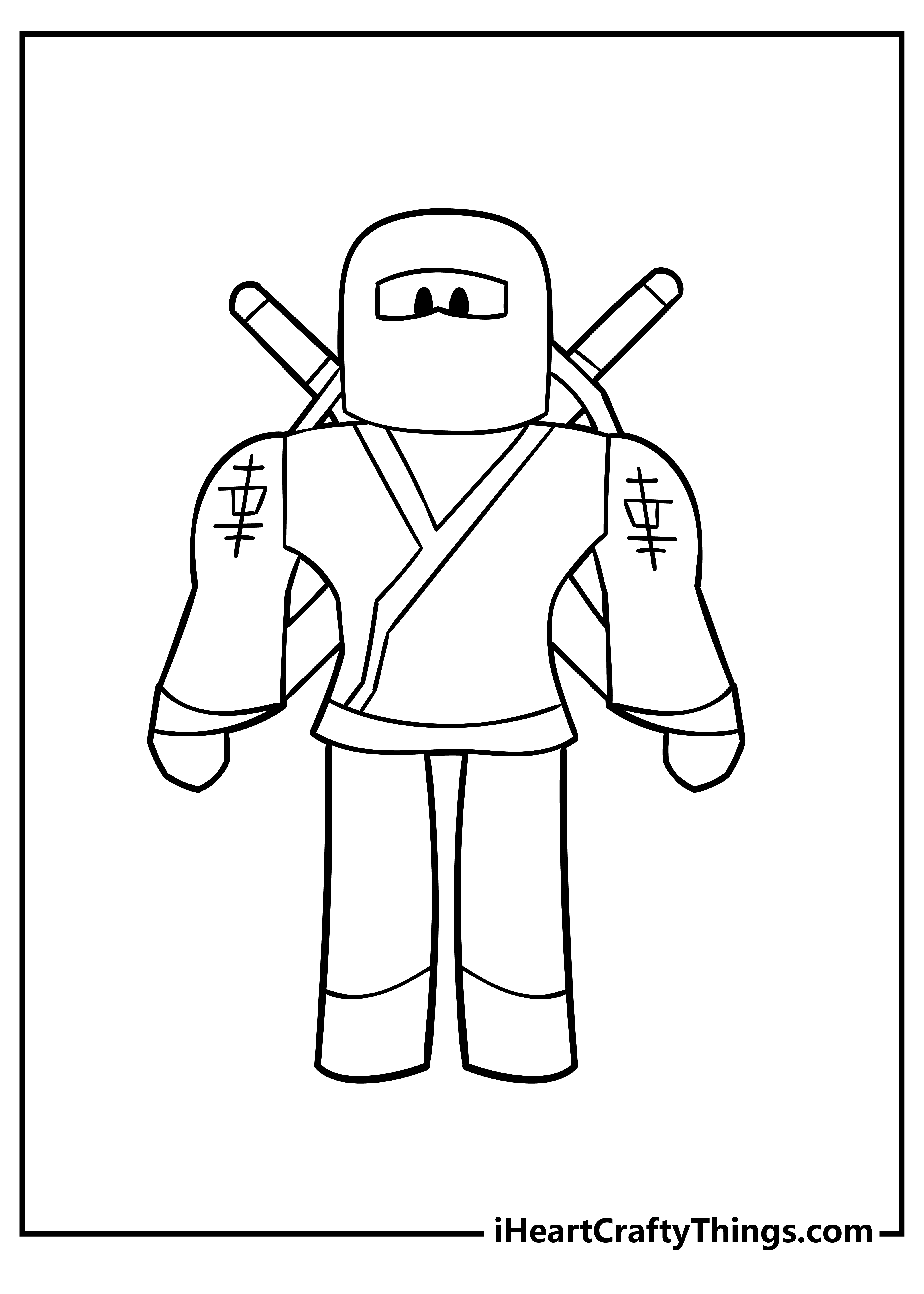 Roblox Video Game Character Coloring Page · Creative Fabrica