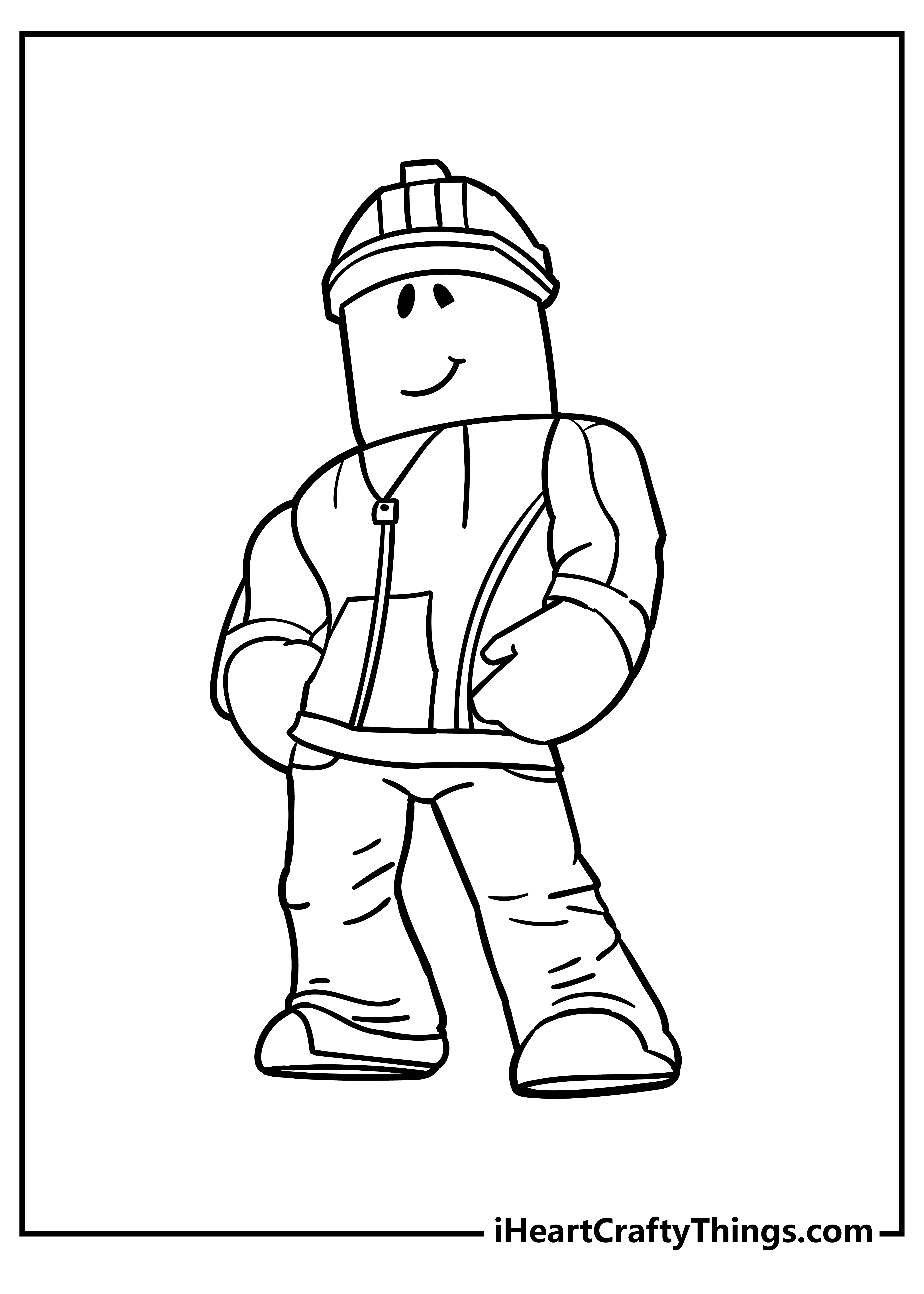 Roblox Video Game Character Coloring Page · Creative Fabrica