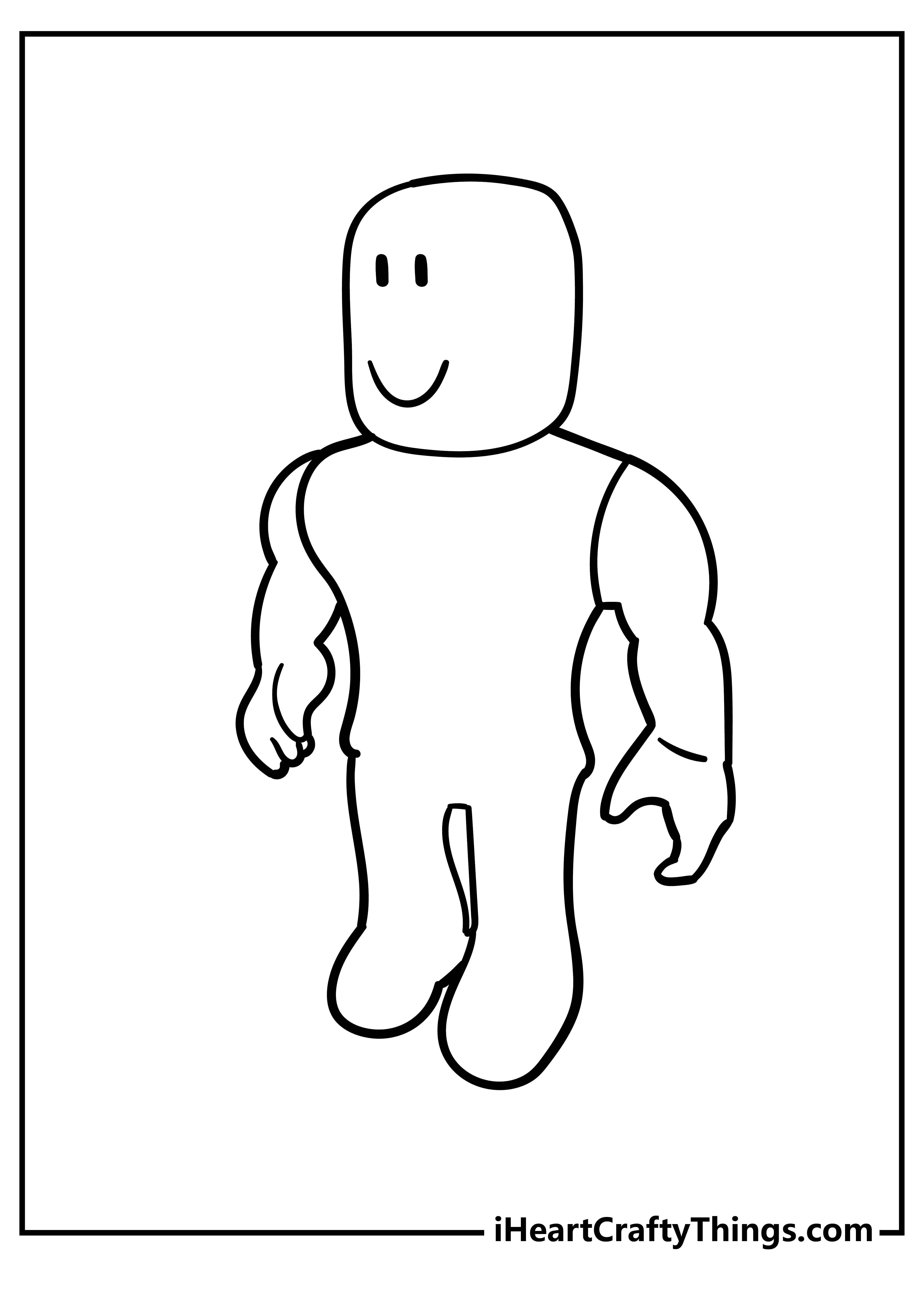 Roblox Video Game Character Coloring Page · Creative Fabrica