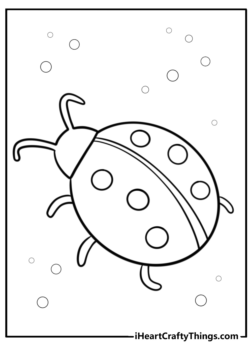 Simple ladybug design easy to color for kids Decem