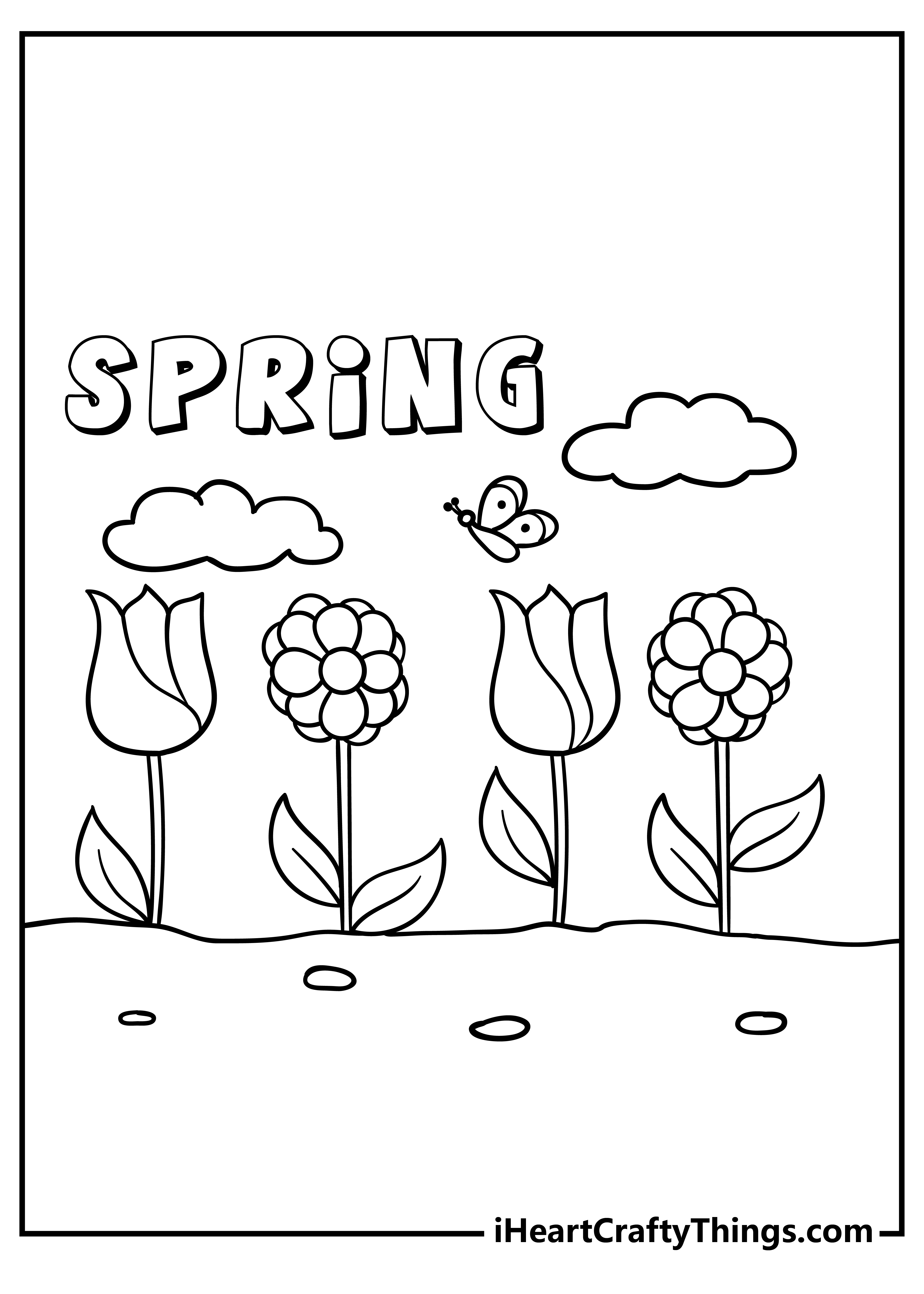 Spring Coloring Pages for kids free download