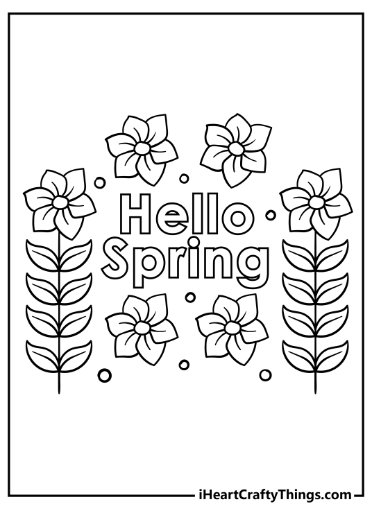 Spring coloring pages