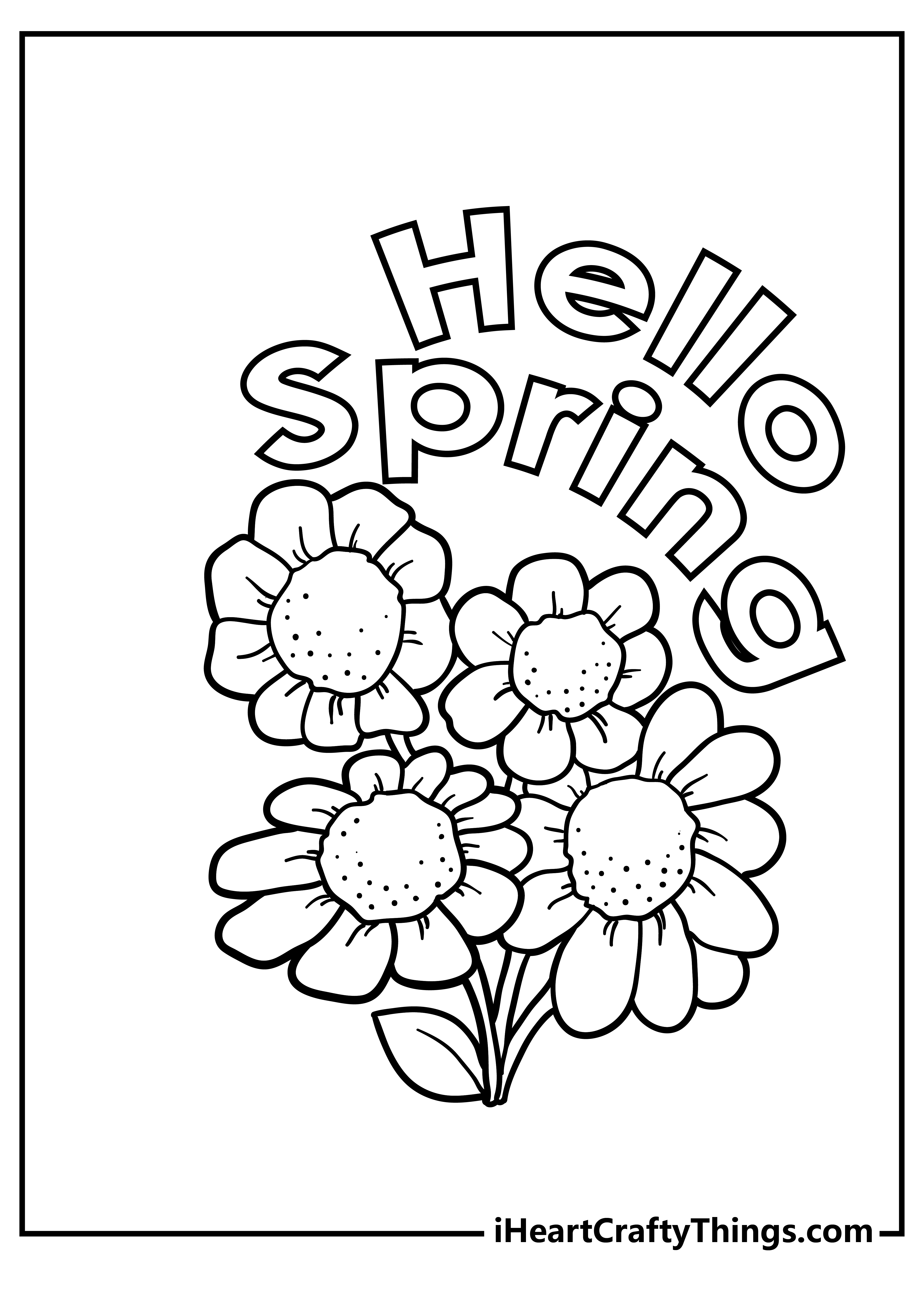 Cute Spring Coloring Pages For Kids