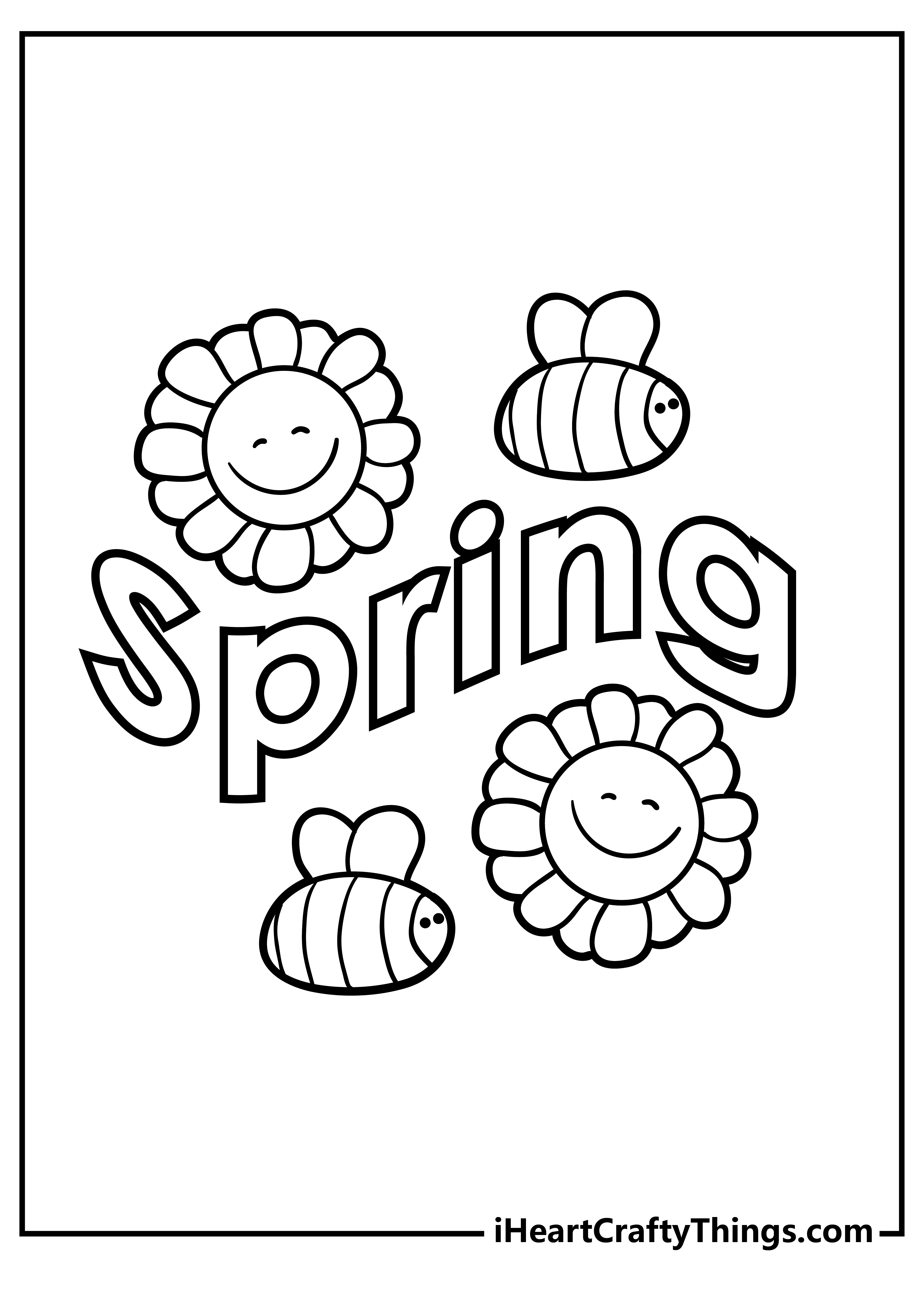 Spring Coloring Pages for Kids Ages 4-12 - Printable and High