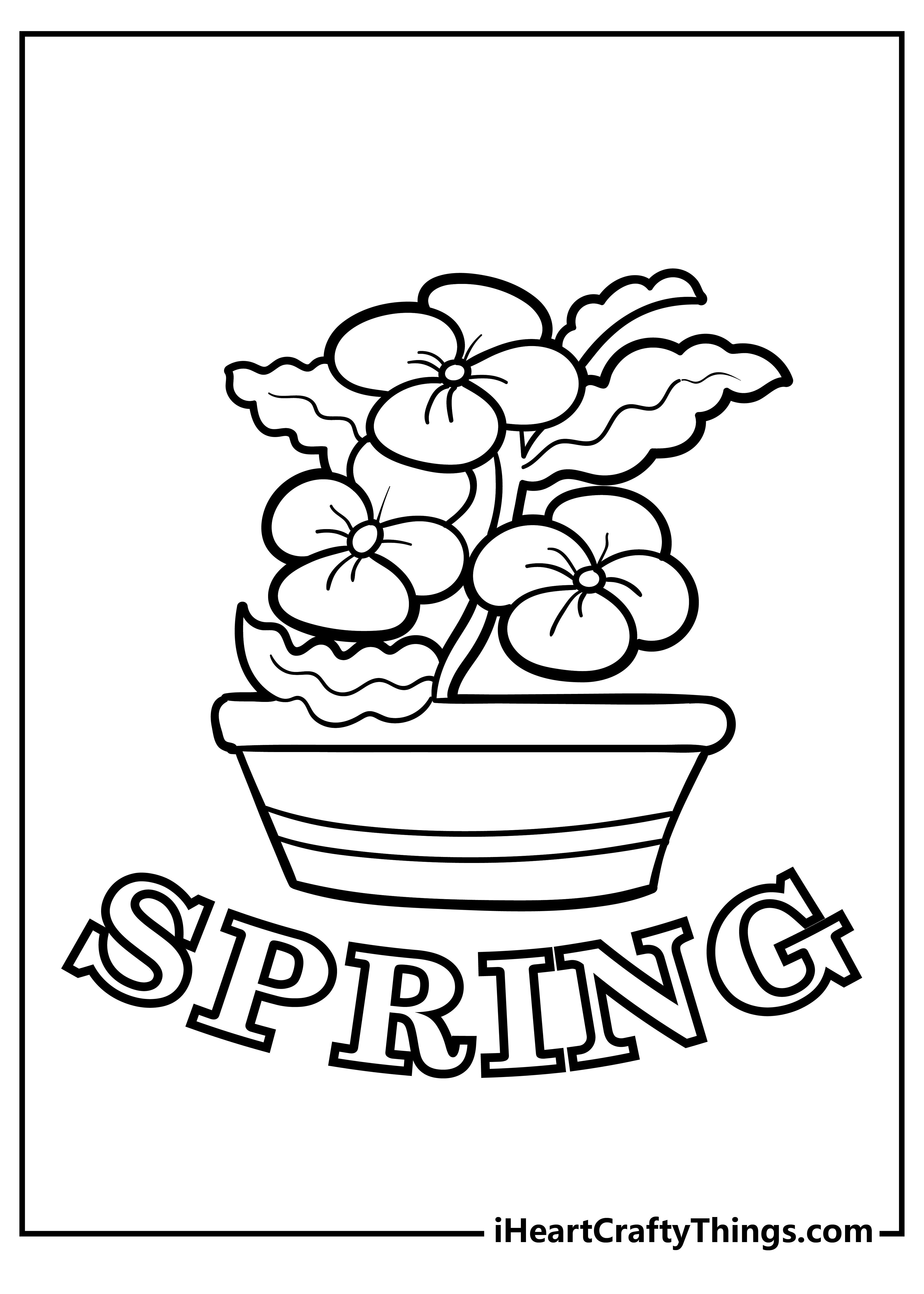 Spring Coloring Pages free pdf download