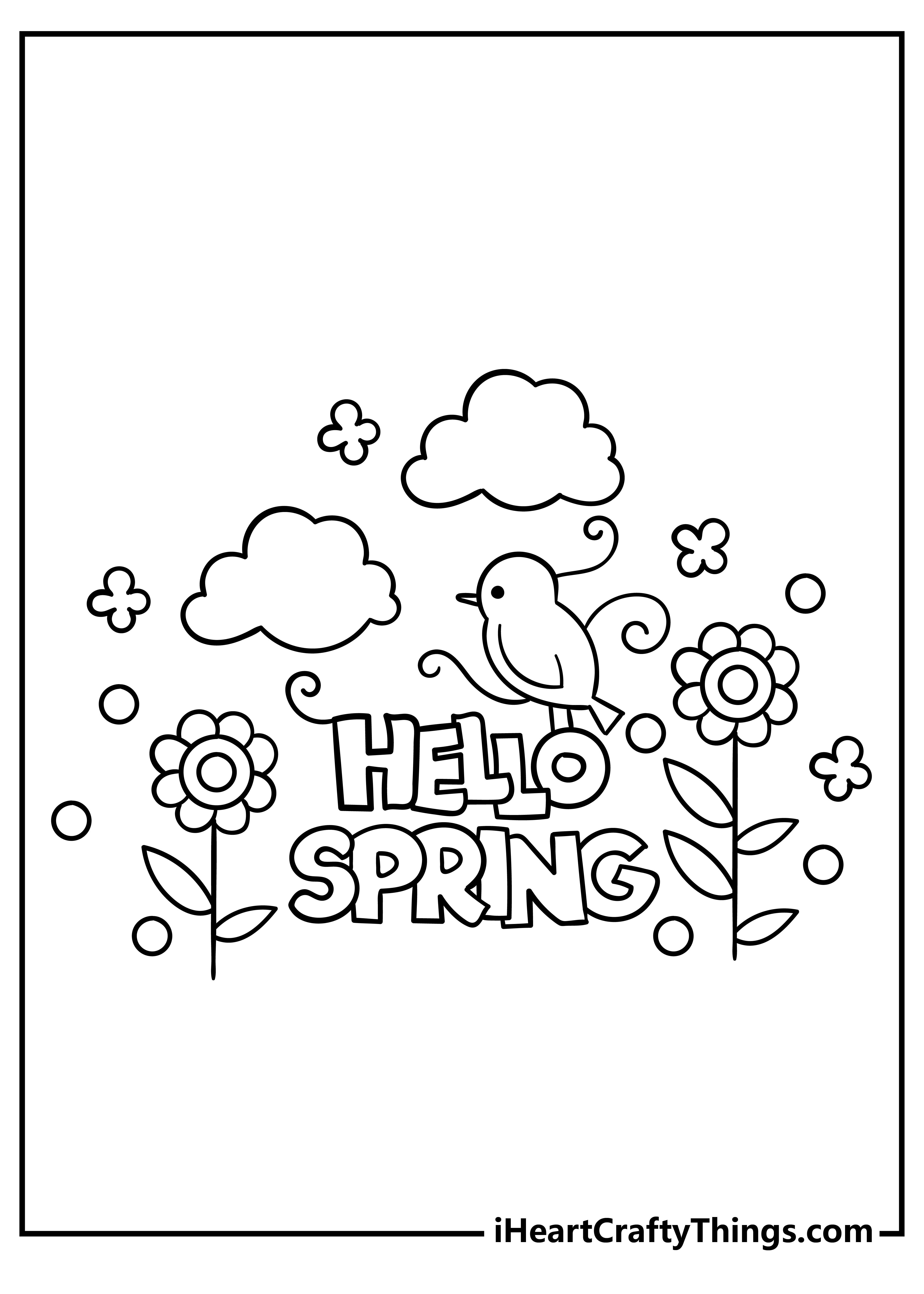 Spring Coloring Pages free pdf download